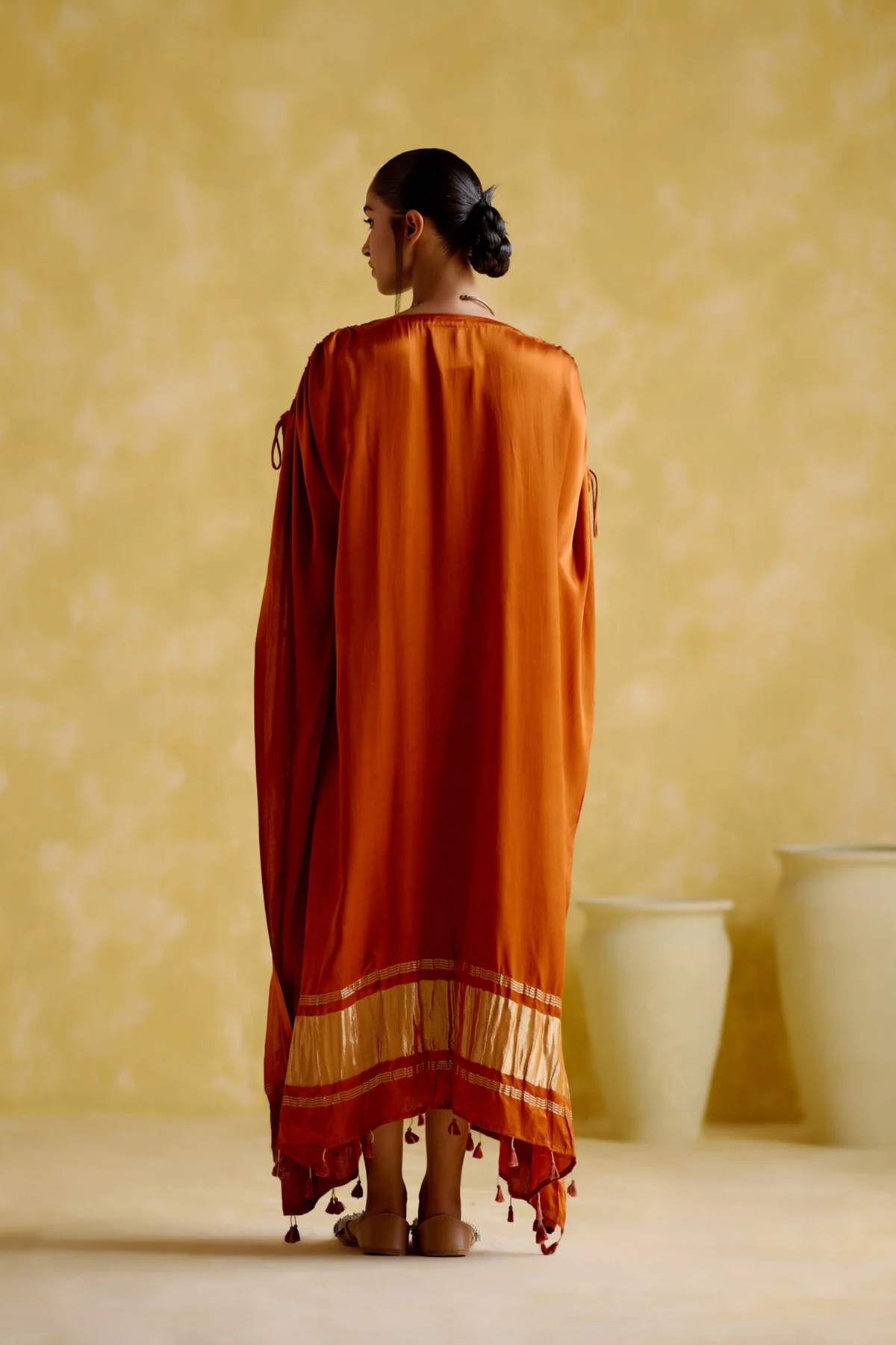 Amor Orange Kaftan Dress