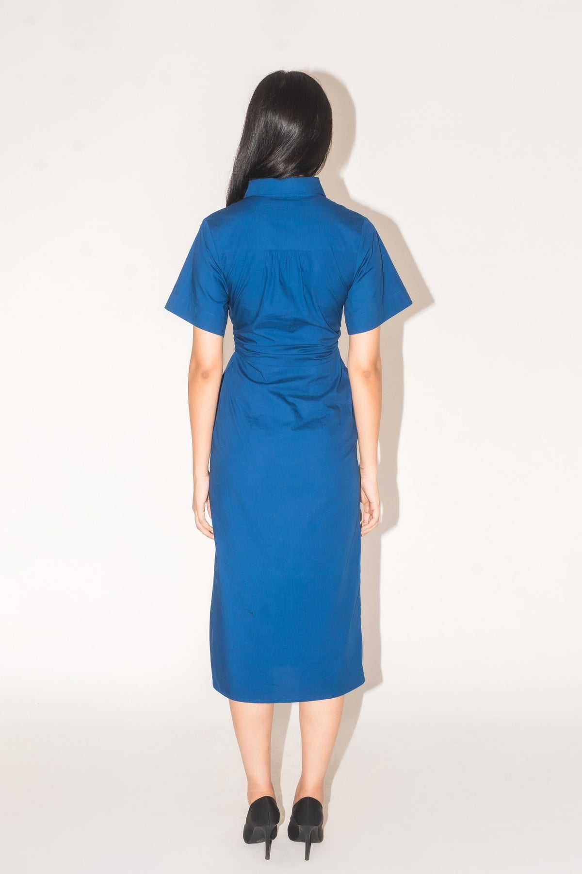 Isla Draped Blue Dress