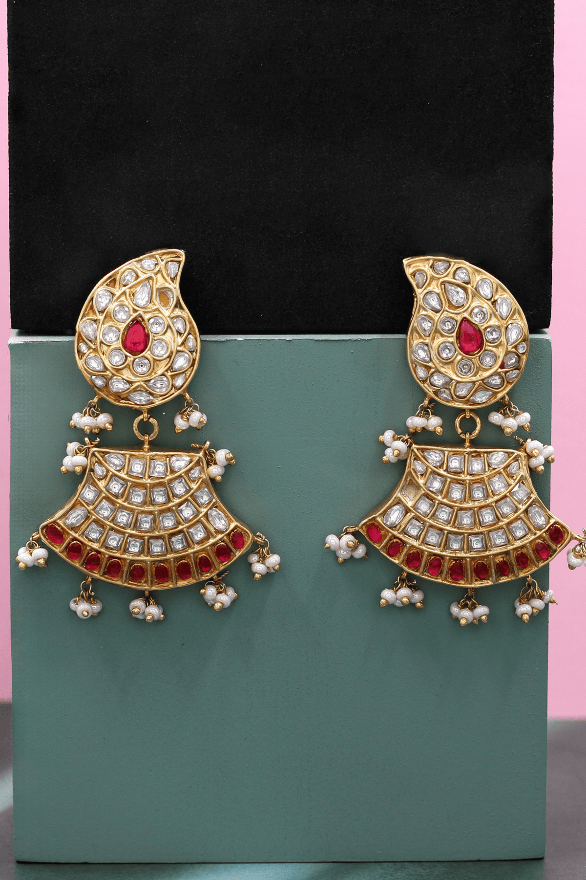 Gilded Grace Kundan Earrings.