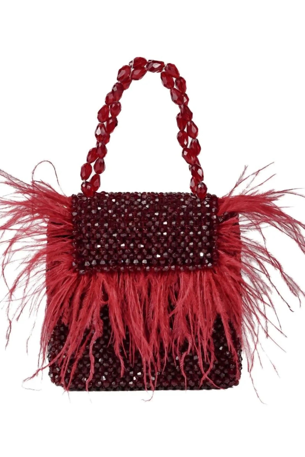 Natali Red Embellished Mini Bag