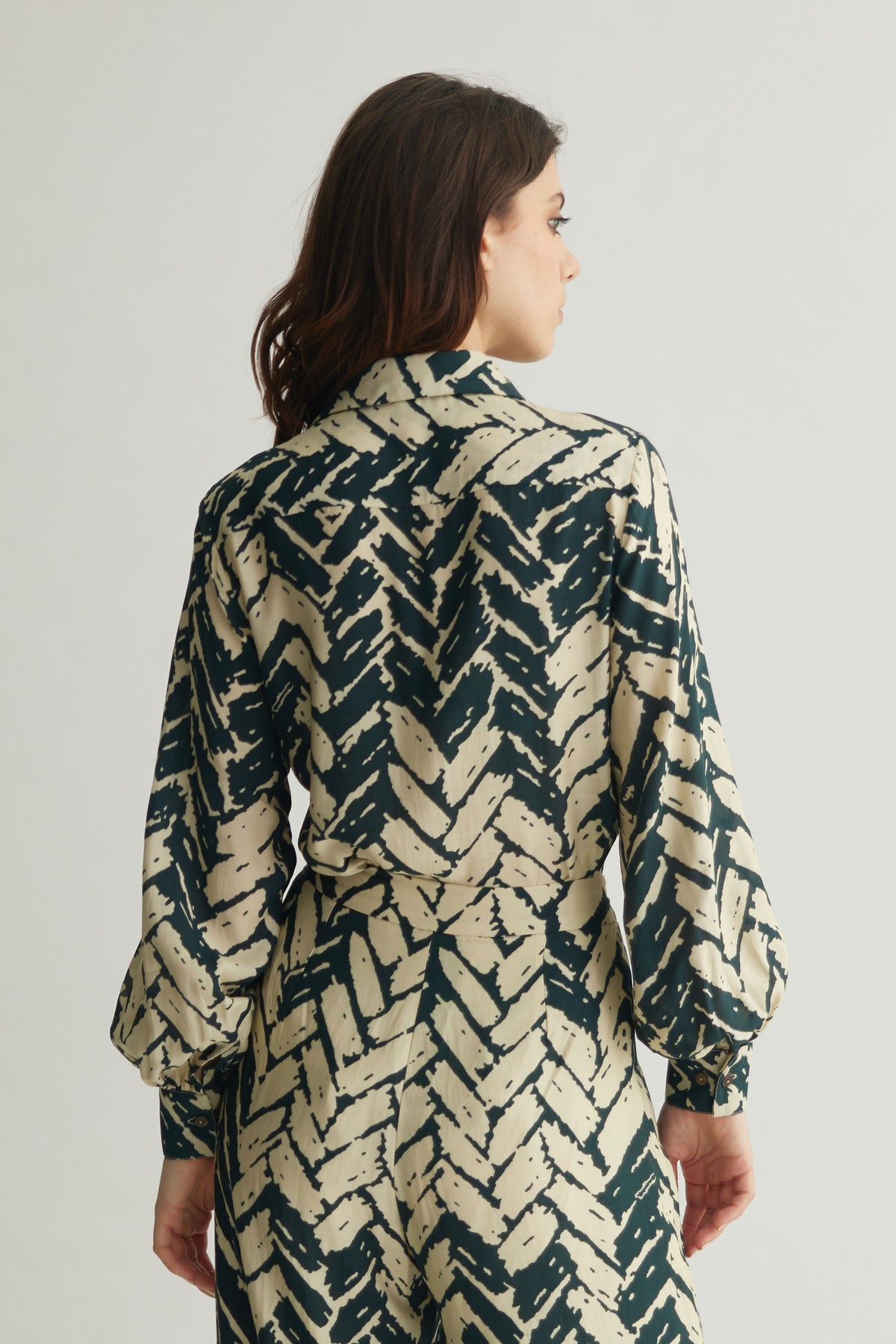 Dark Green Chevron Shirt