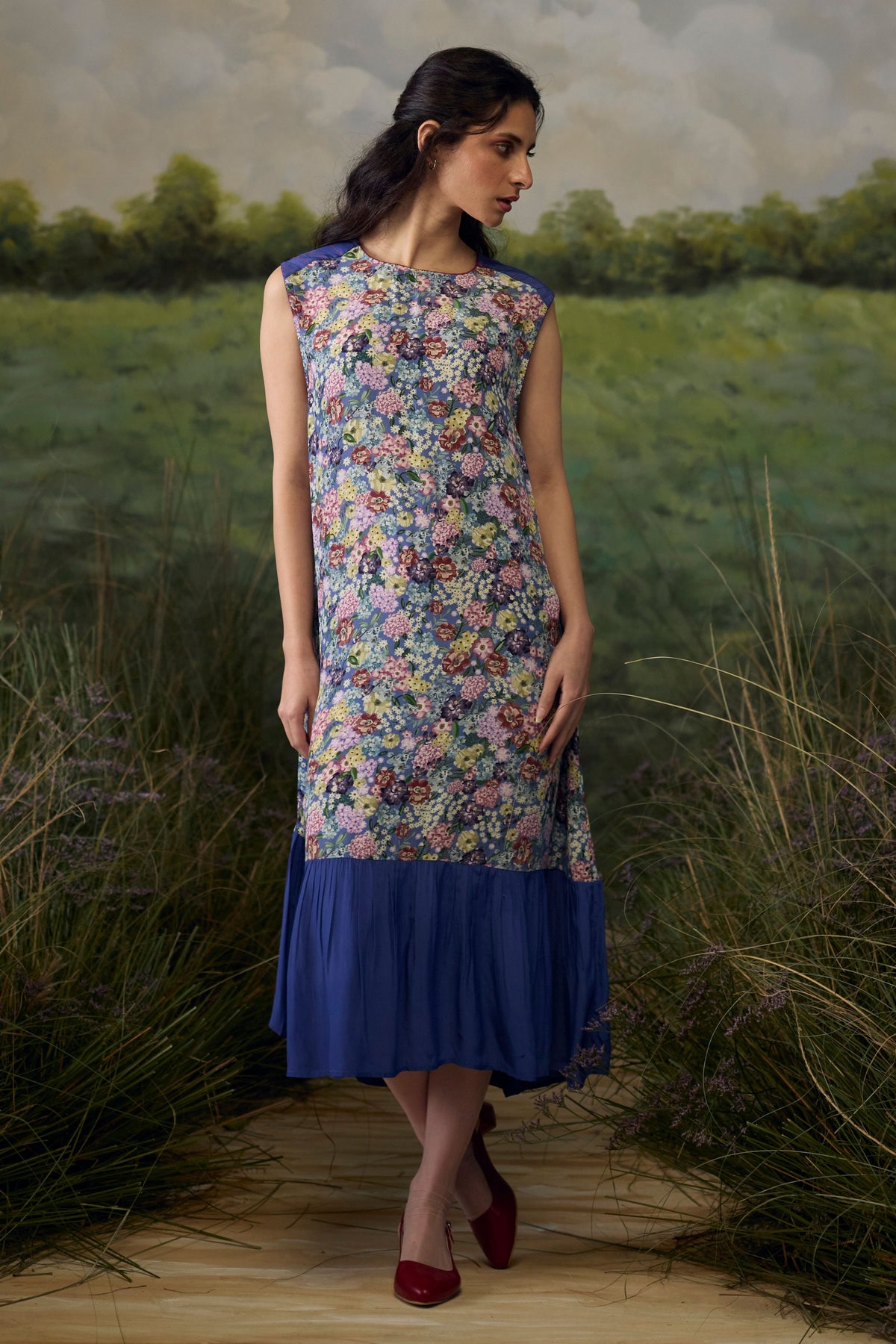 Mystic Blue Floral Dress