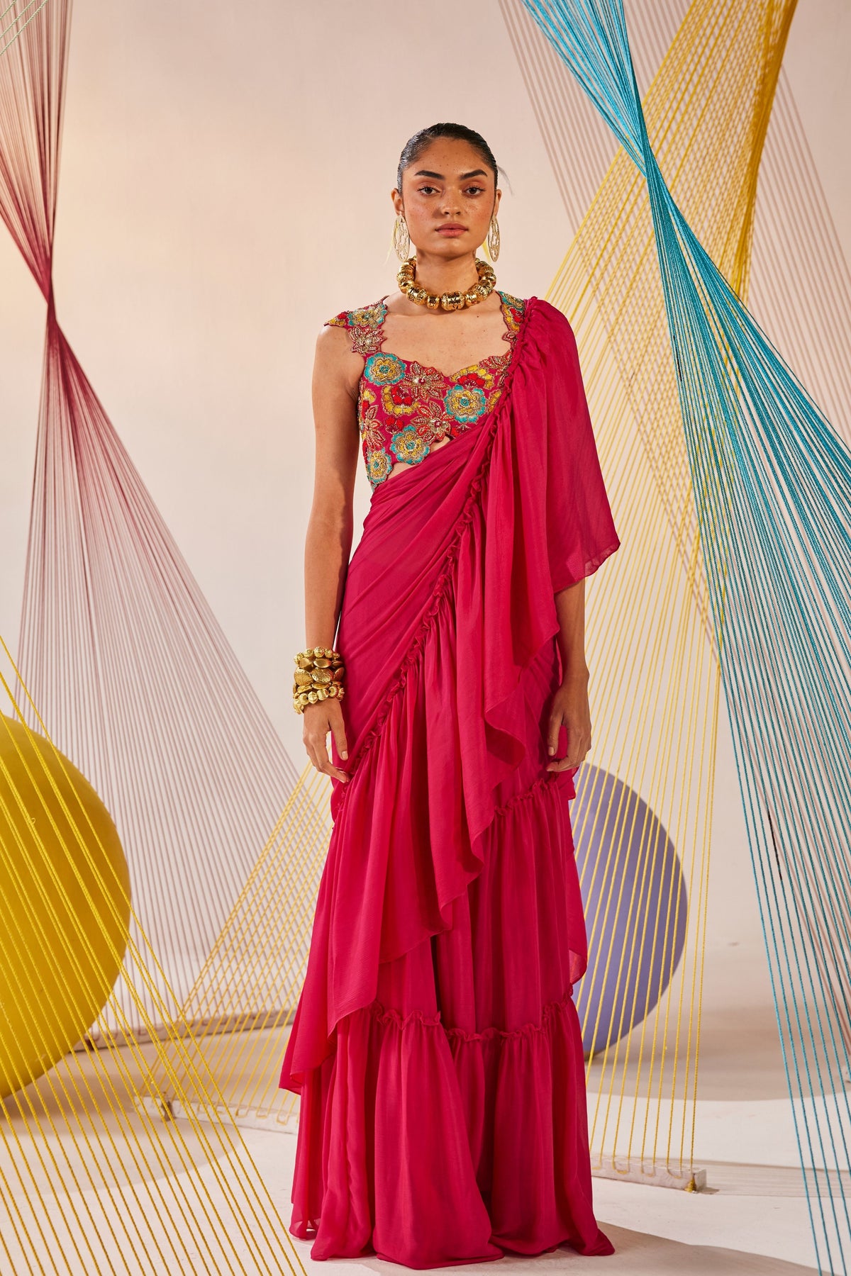 Swara Lehenga Pre-draped Saree Set