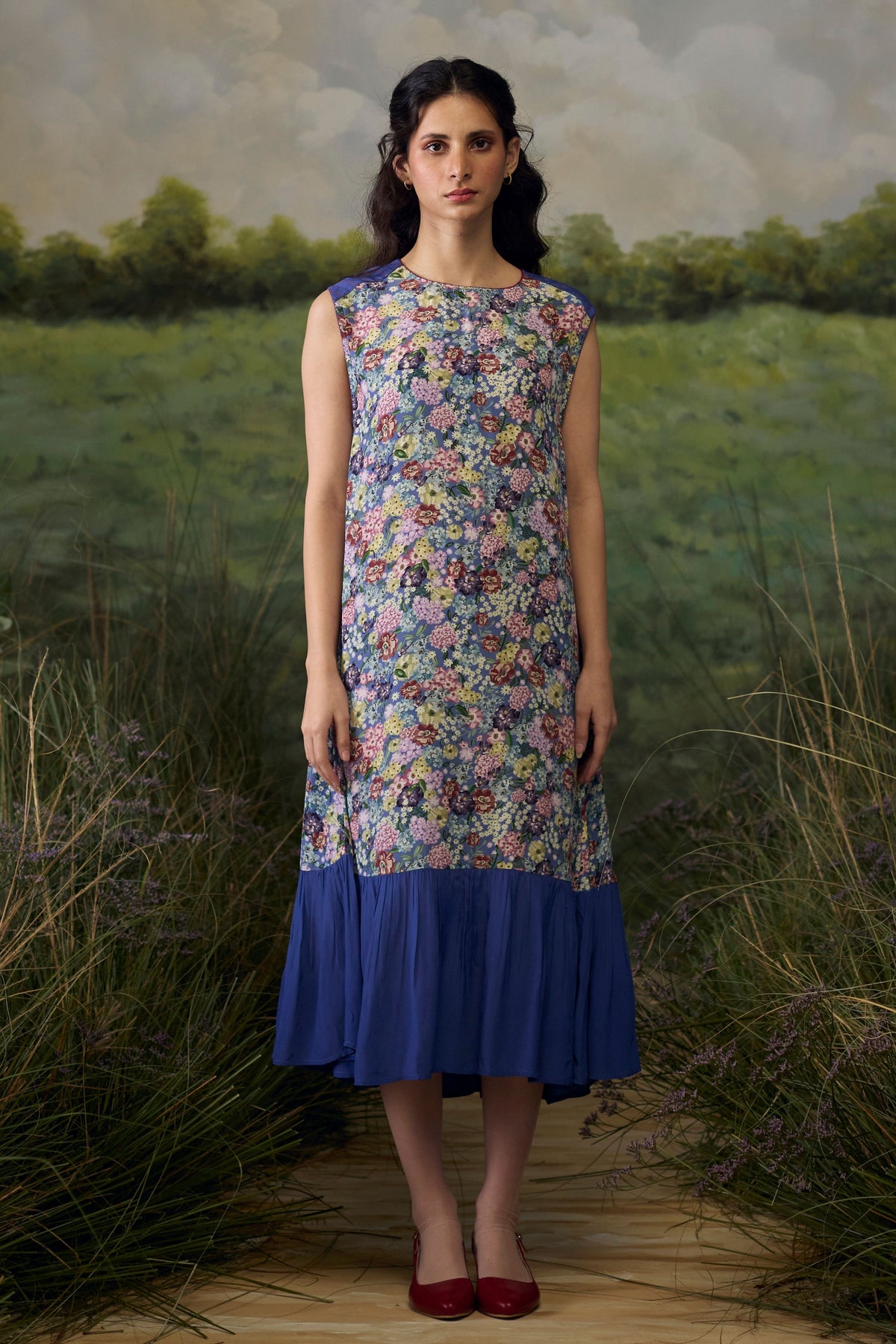 Mystic Blue Floral Dress