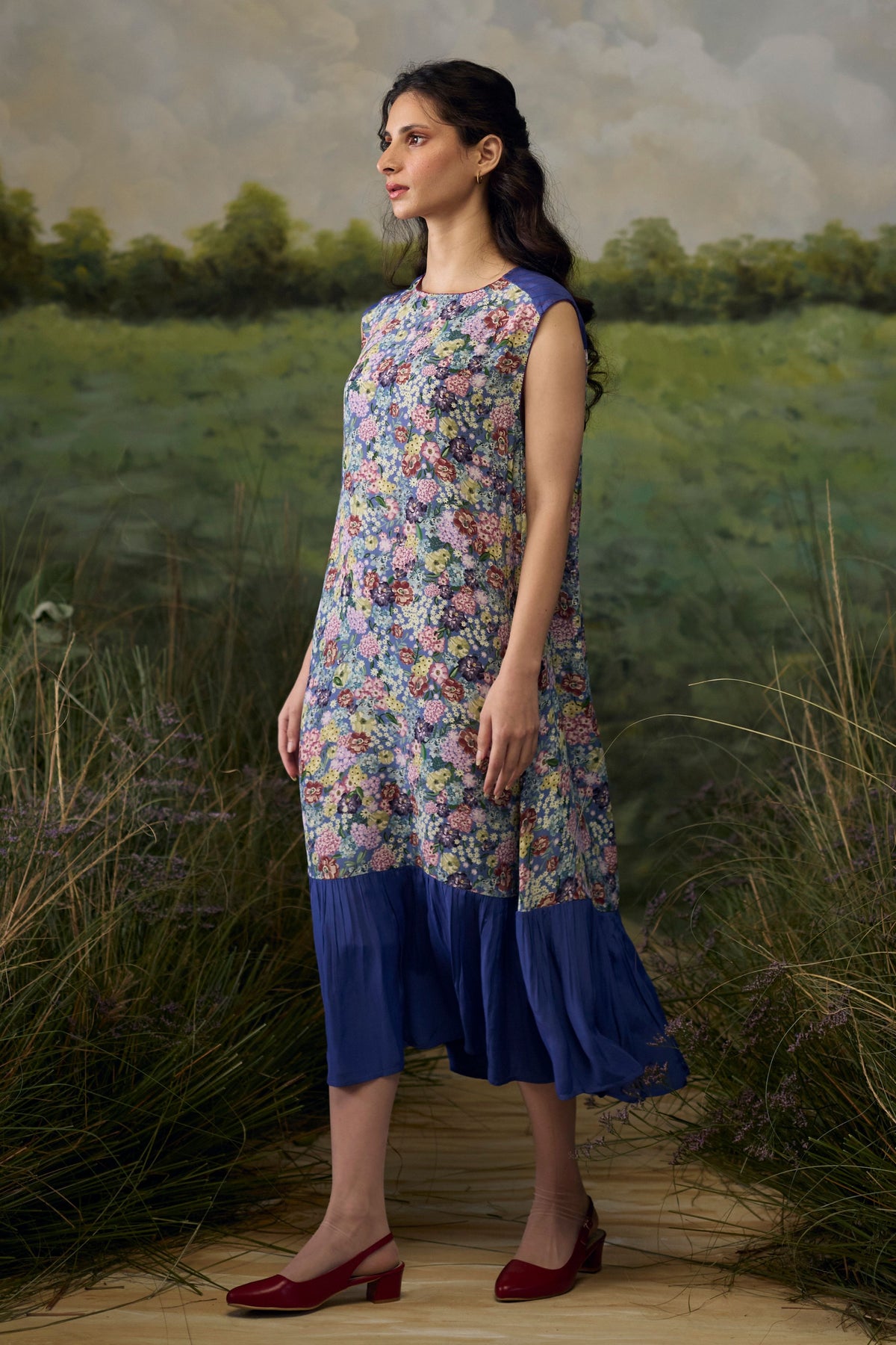 Mystic Blue Floral Dress