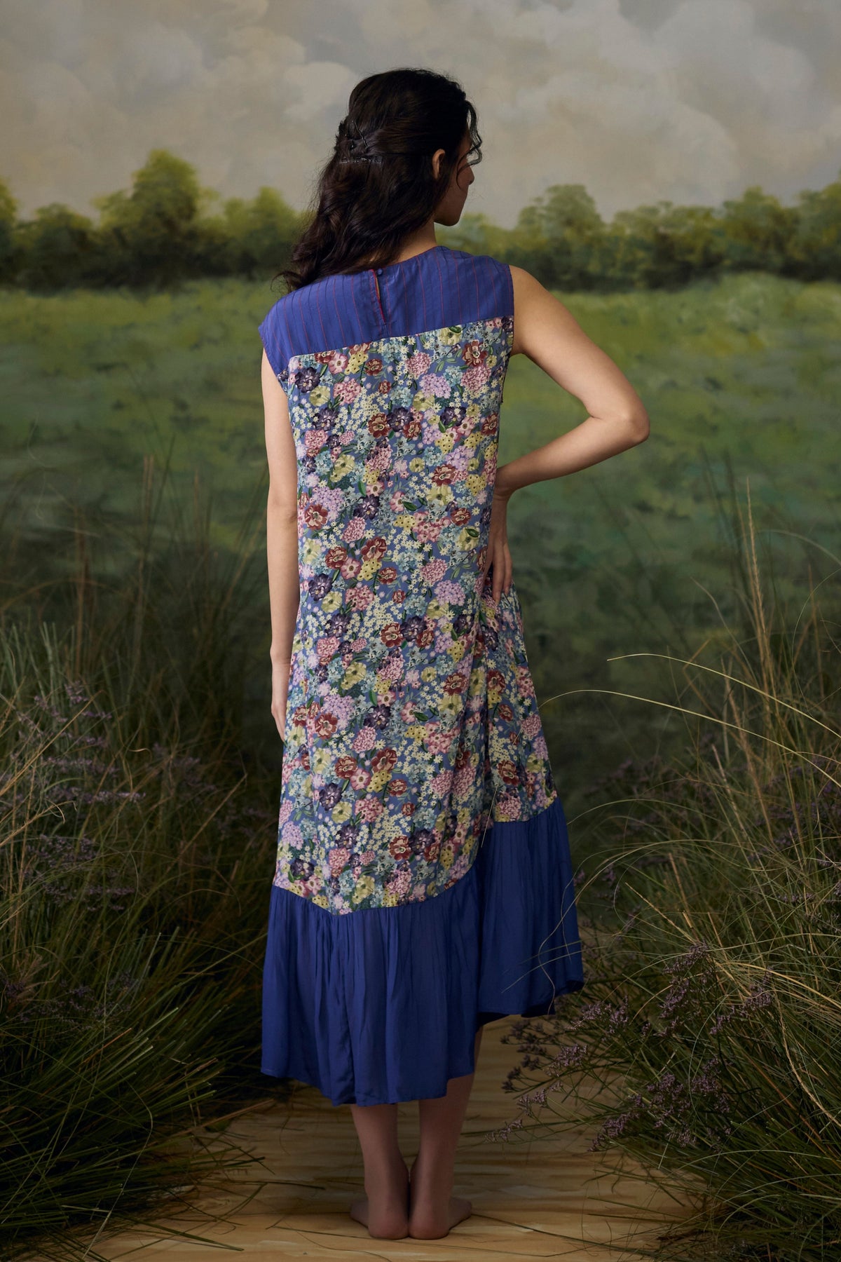 Mystic Blue Floral Dress