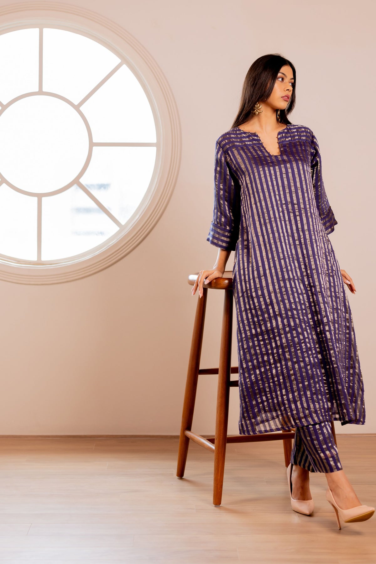 Reyna Striped Kurta Set