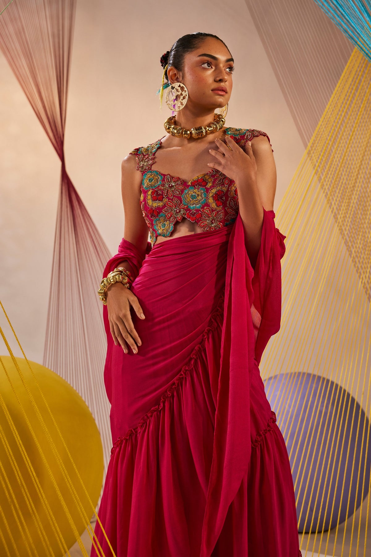 Swara Lehenga Pre-draped Saree Set