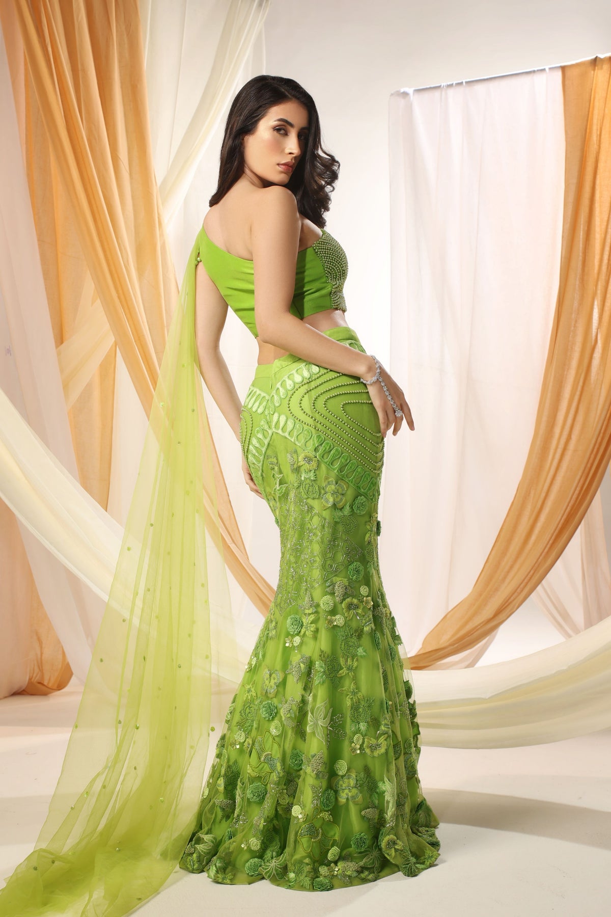 Green Lehenga Set