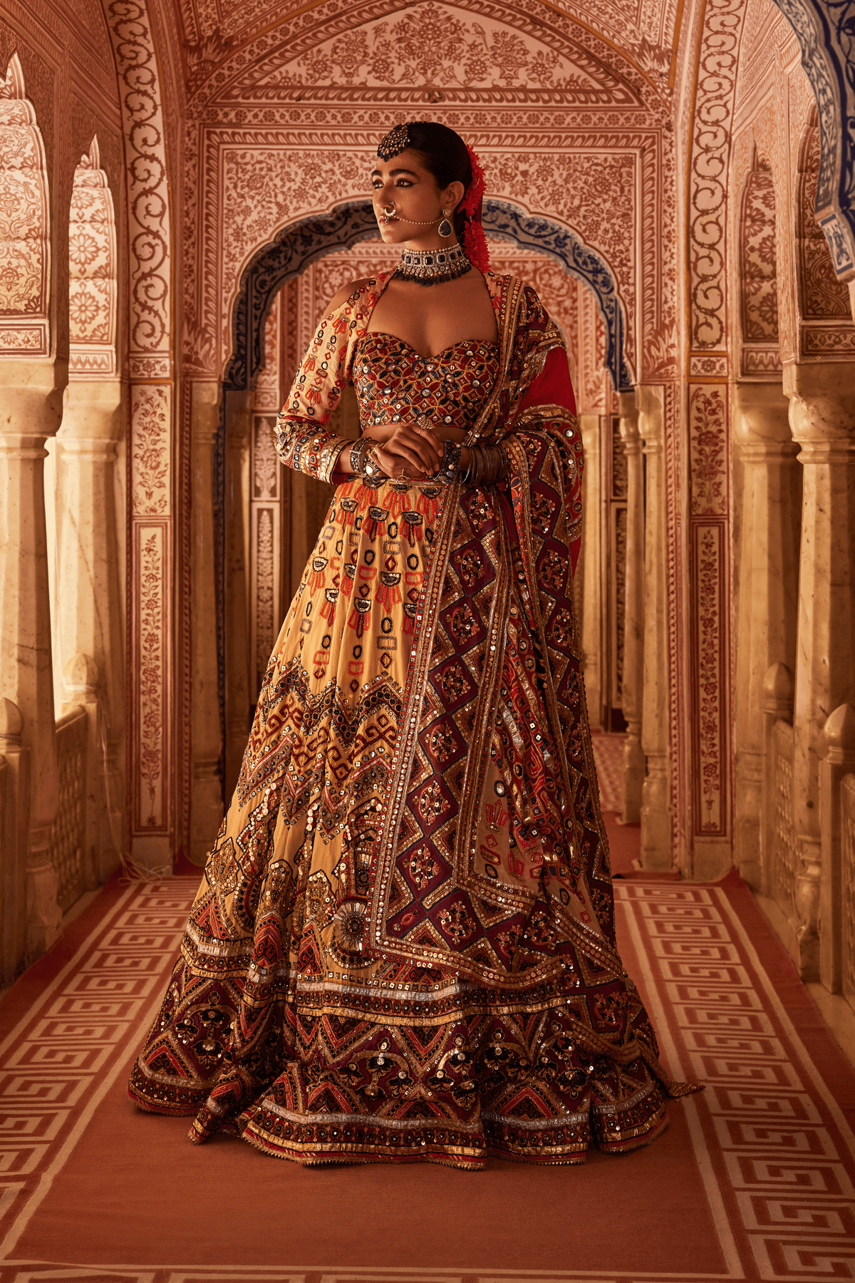 Opulence Multicolor Lehenga Set,