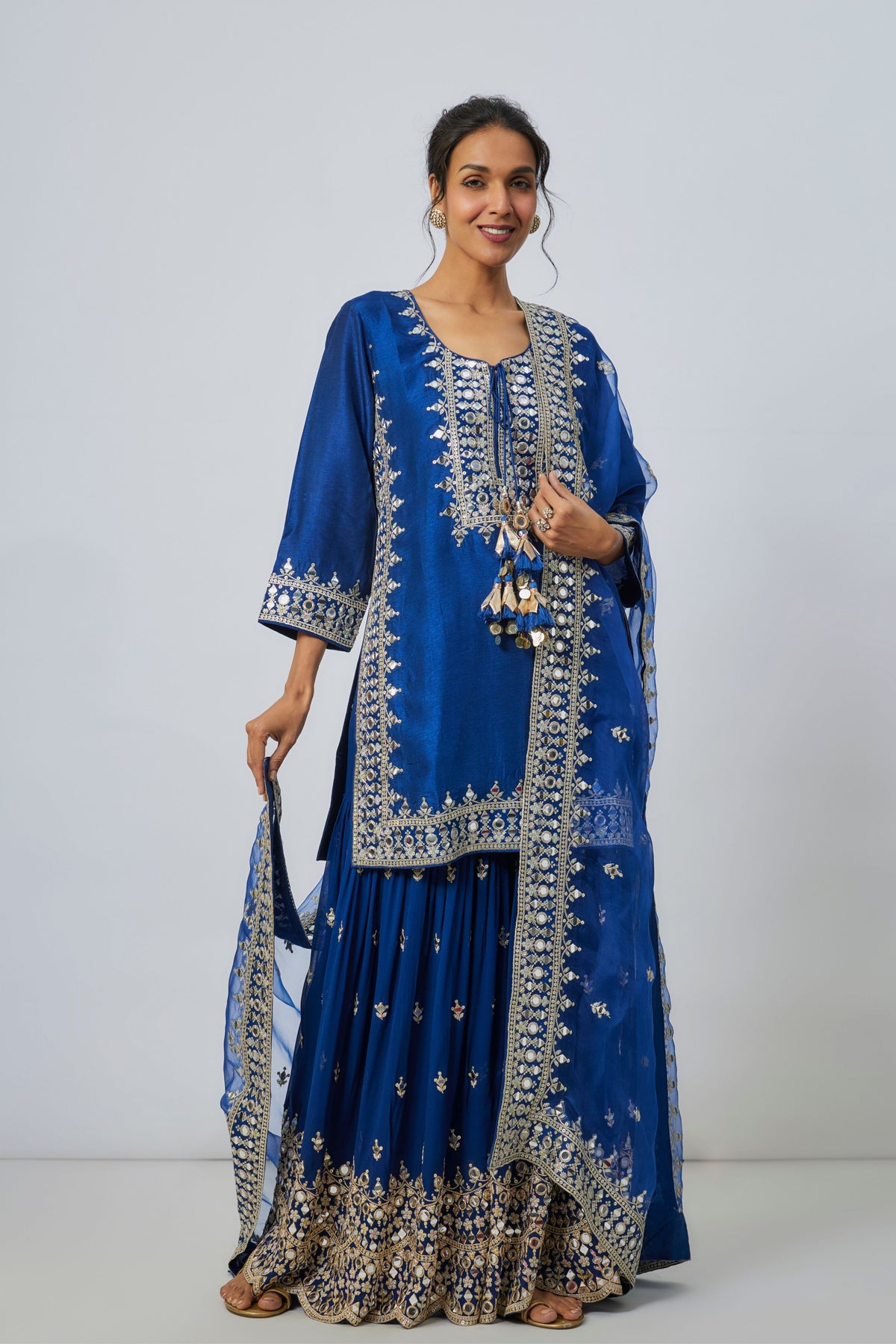 Blue Pariza Sharara Set