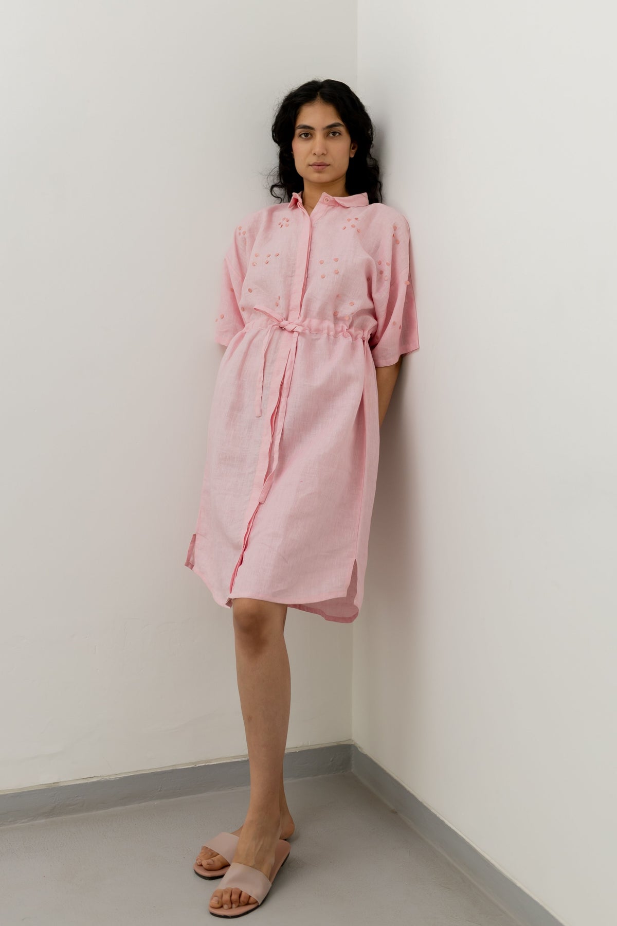 Bubblegum Pink Shirt Dress