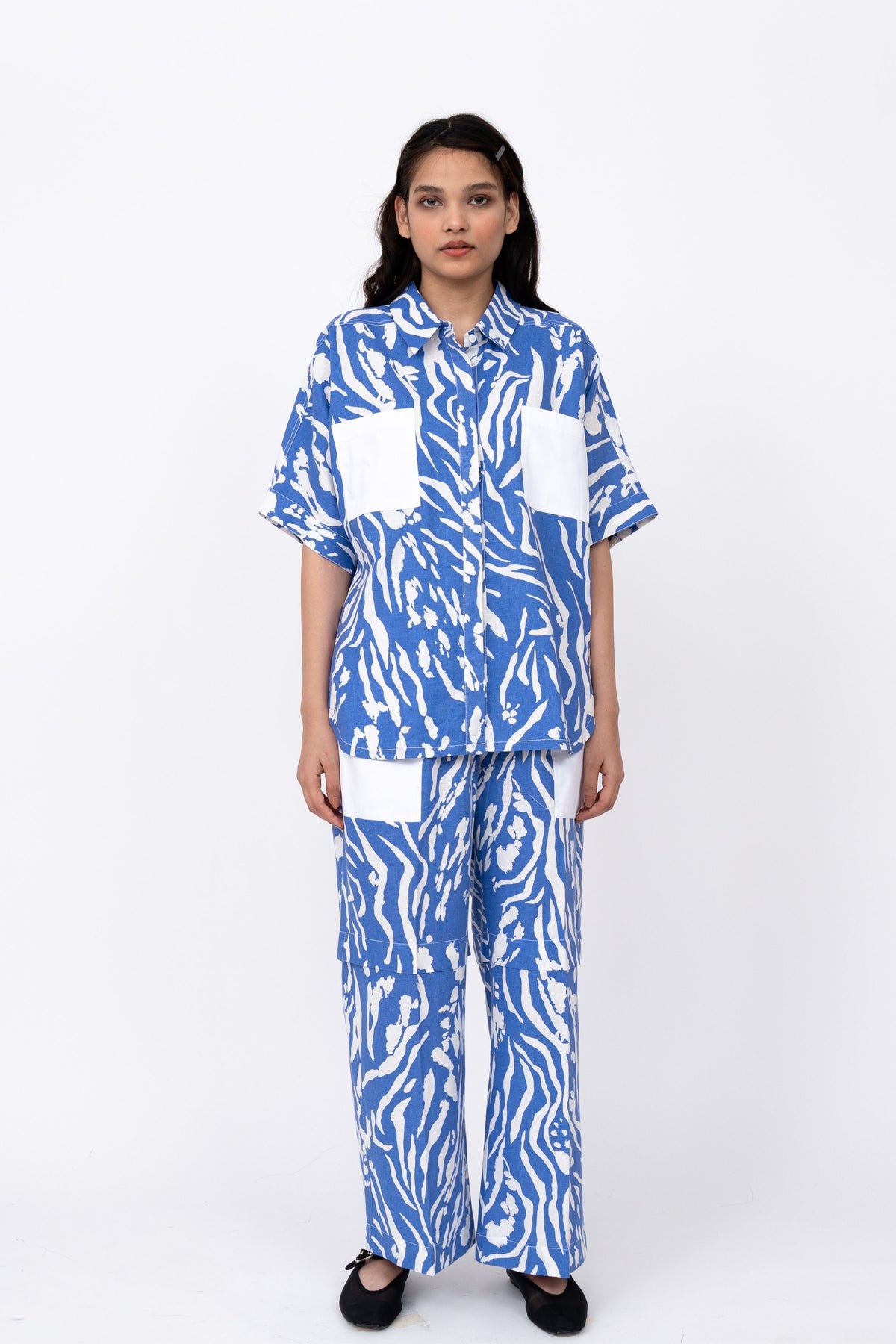 Blue Wave Pleated Day Pant