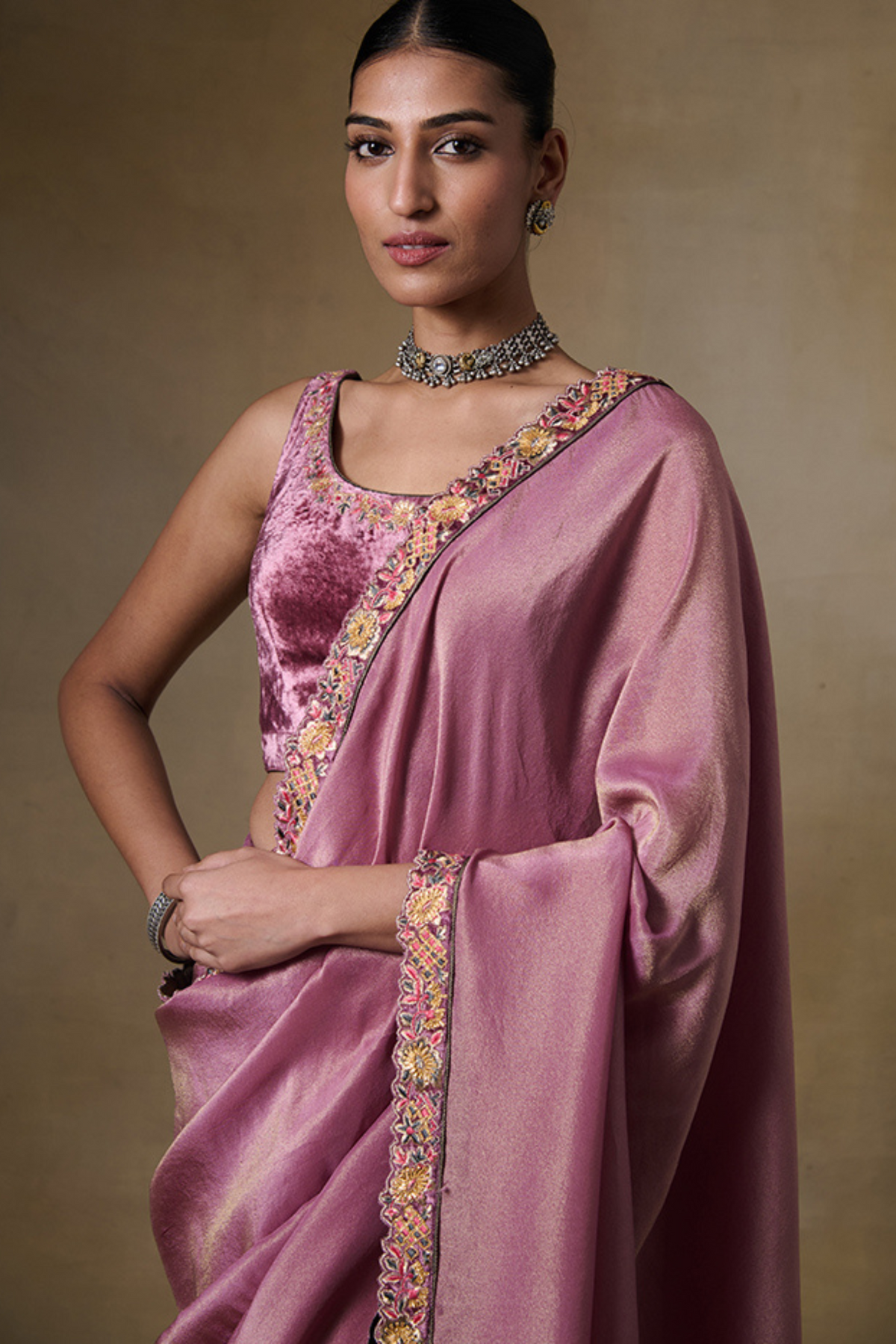 Alam Saree in Pink