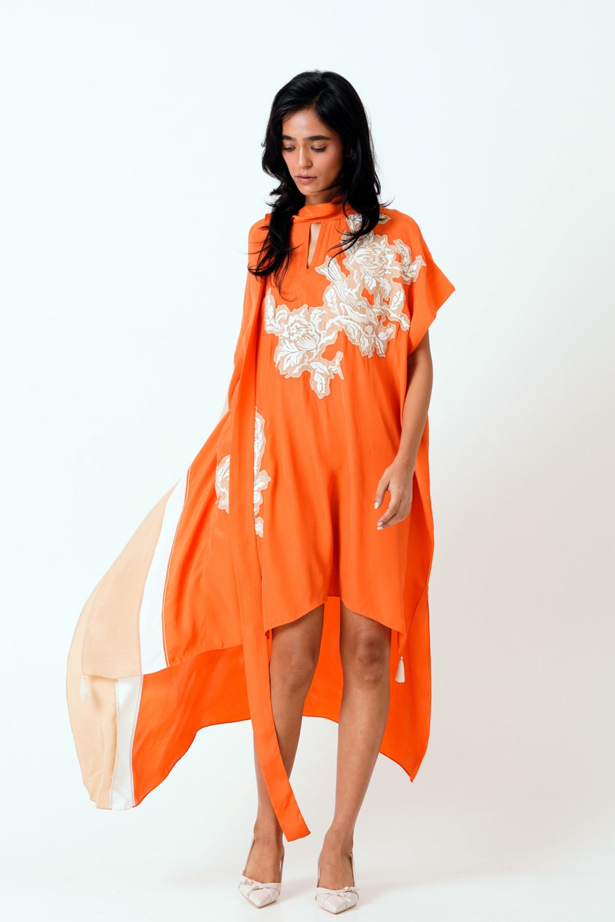 Sunset Orange Nante Kaftan