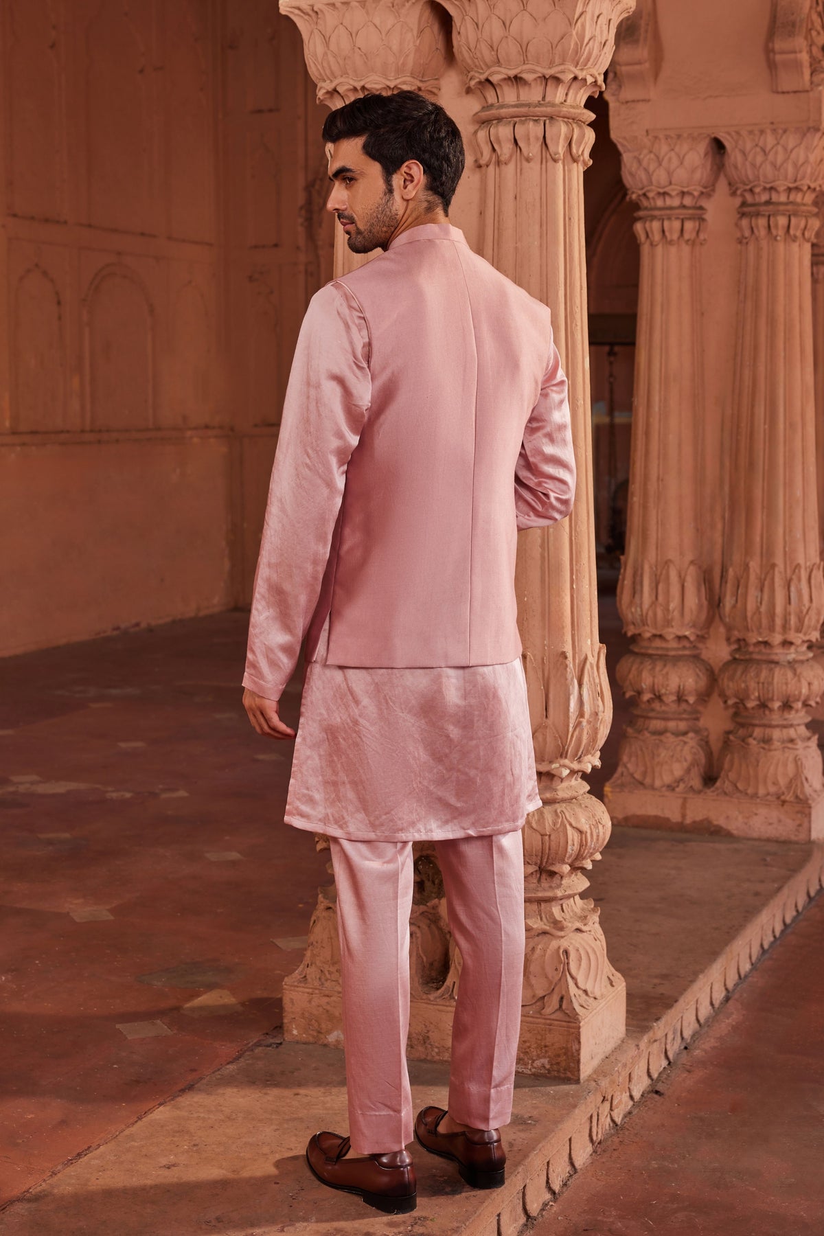 Husn Silk Nehru Jacket Set