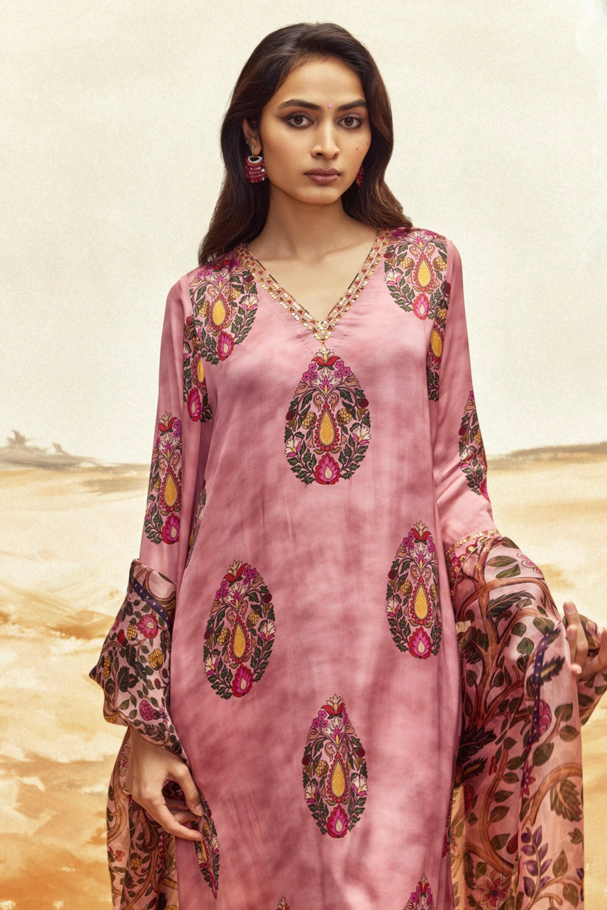 Dusky Pink Kurta Set