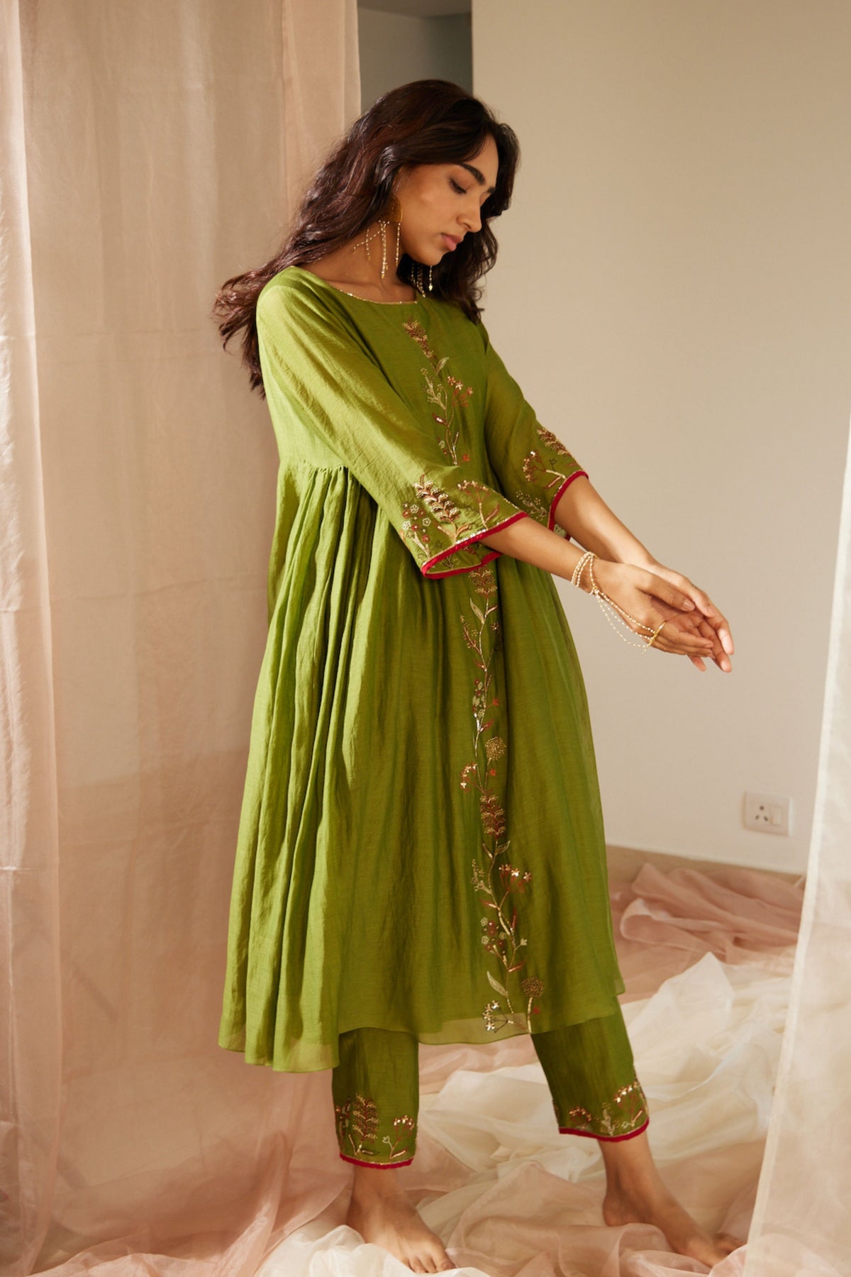 Green Gul Dupatta