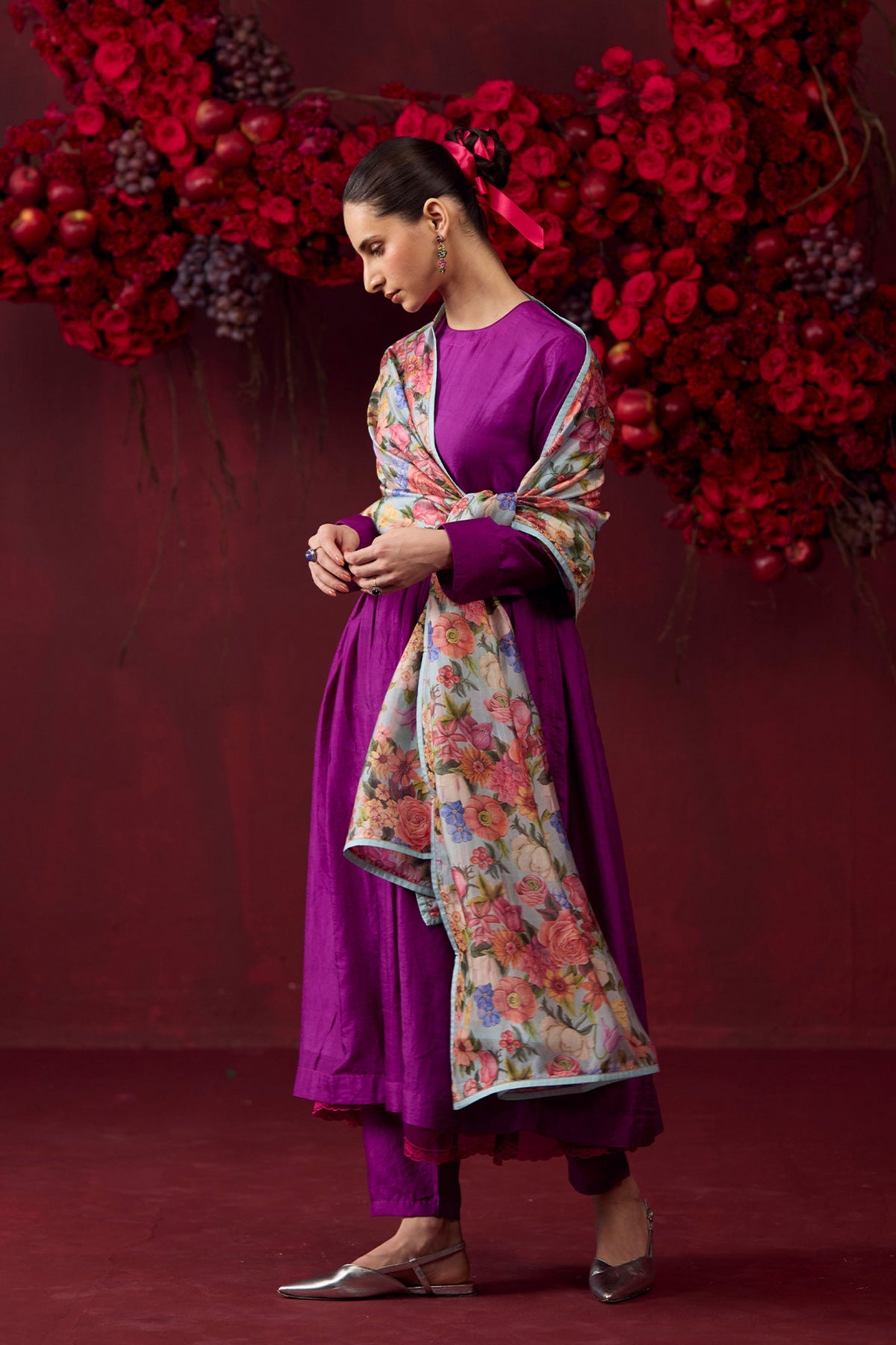 Vibrant Charm Violet Kurta Set