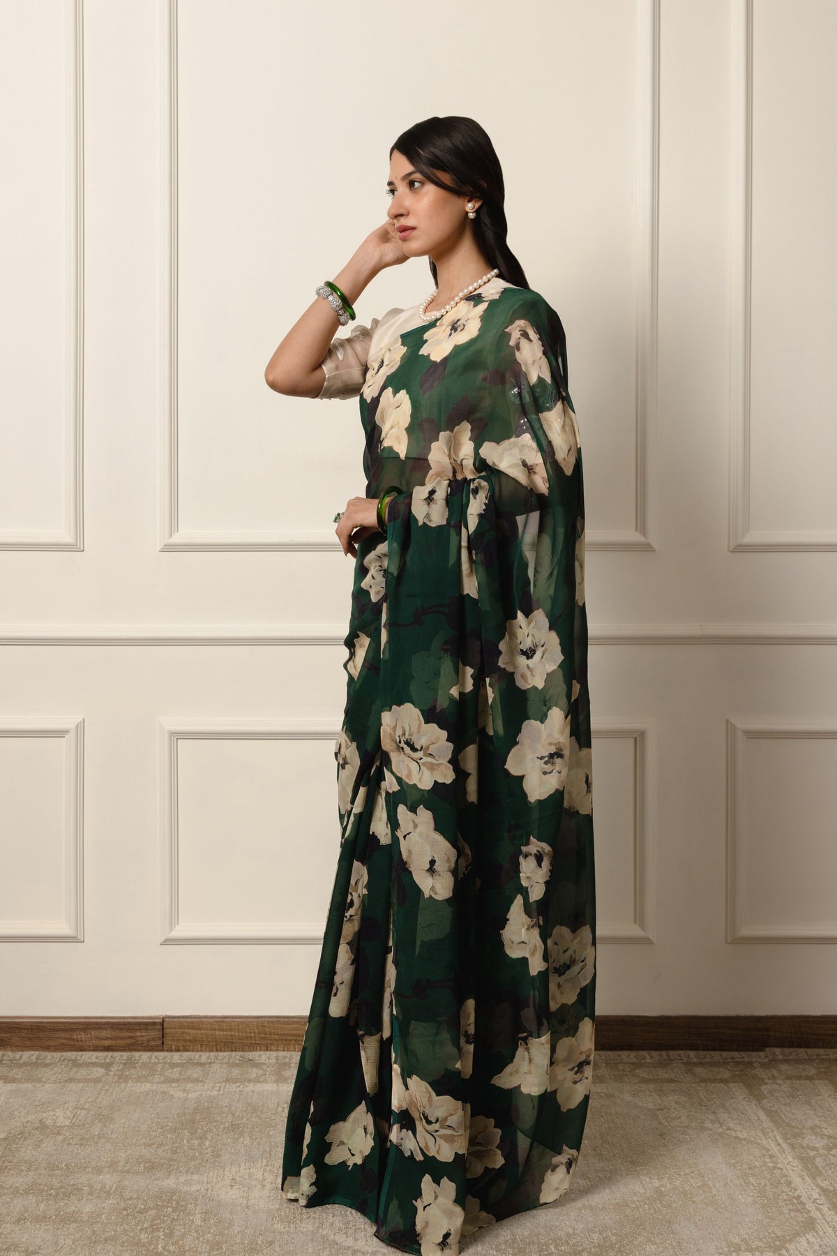 Gauravi Printed French Chiffon Saree