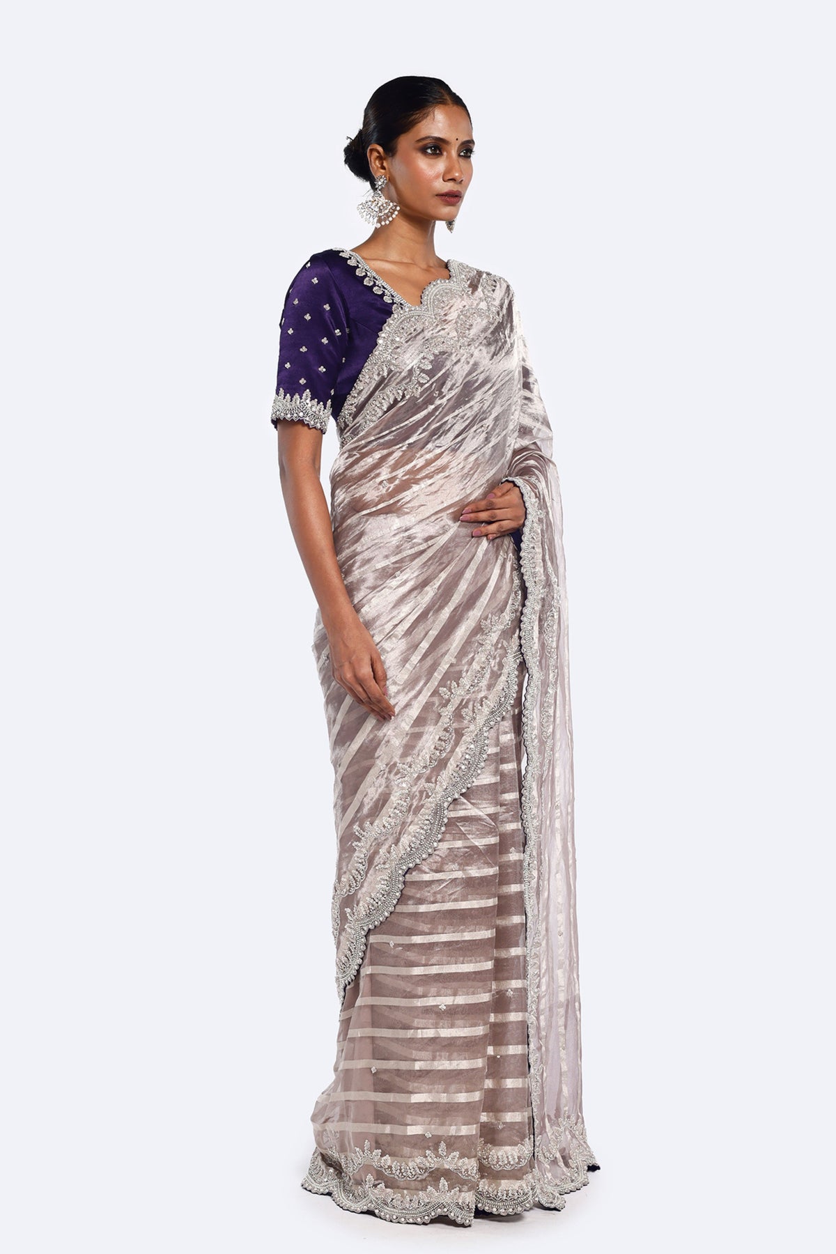 Striped Tissue Saree