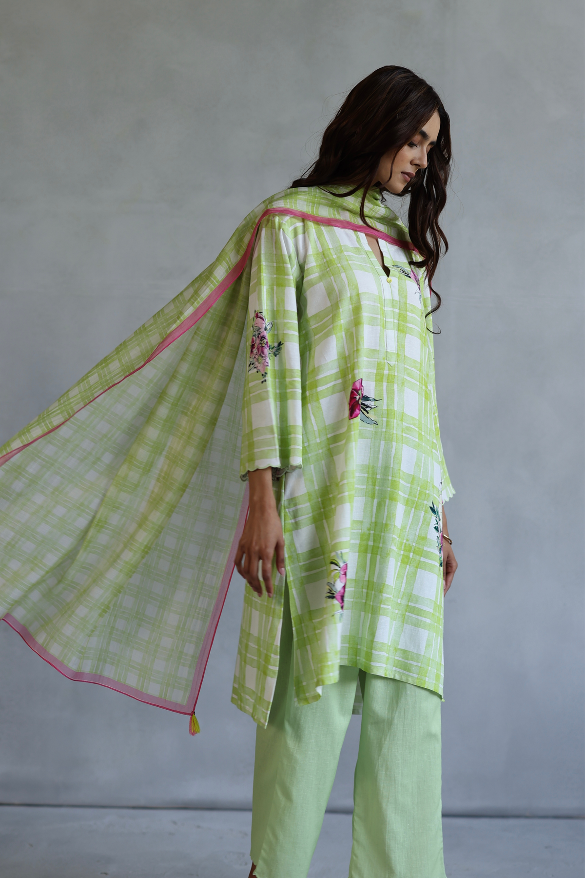 Lime Green Icecream Tunic Set