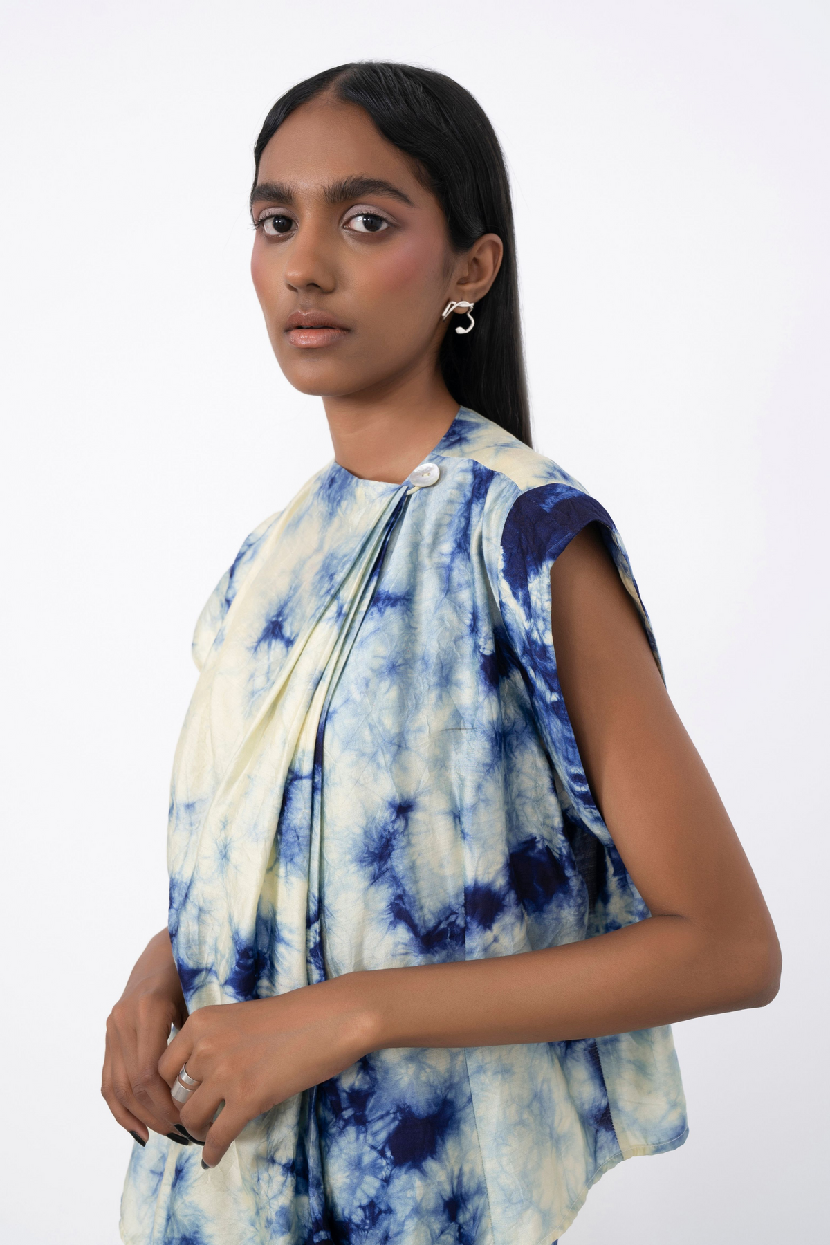 Cloud Dyed Drape Top