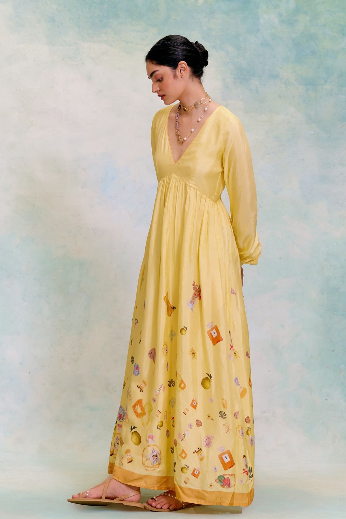 Aurelia Powder Yellow Dress