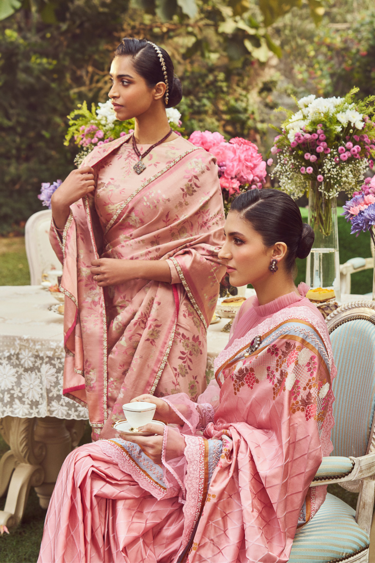 Rose Pink Meenakari Zari Handloom Sari