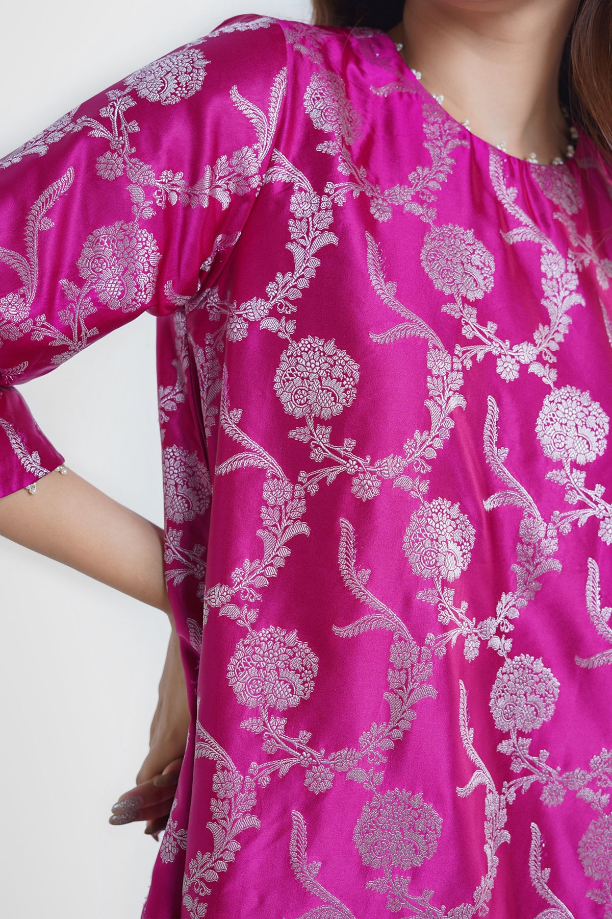 Pink Sunheri Kurta Set