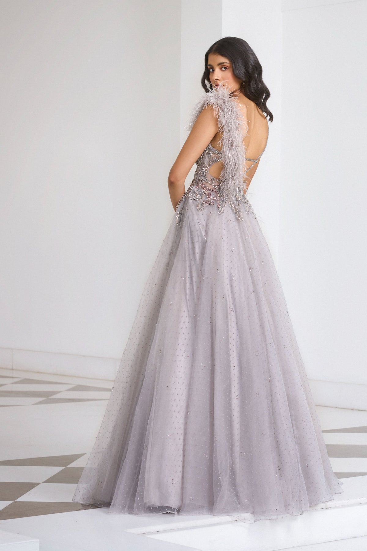 Elaheh Off-Shoulder Gown