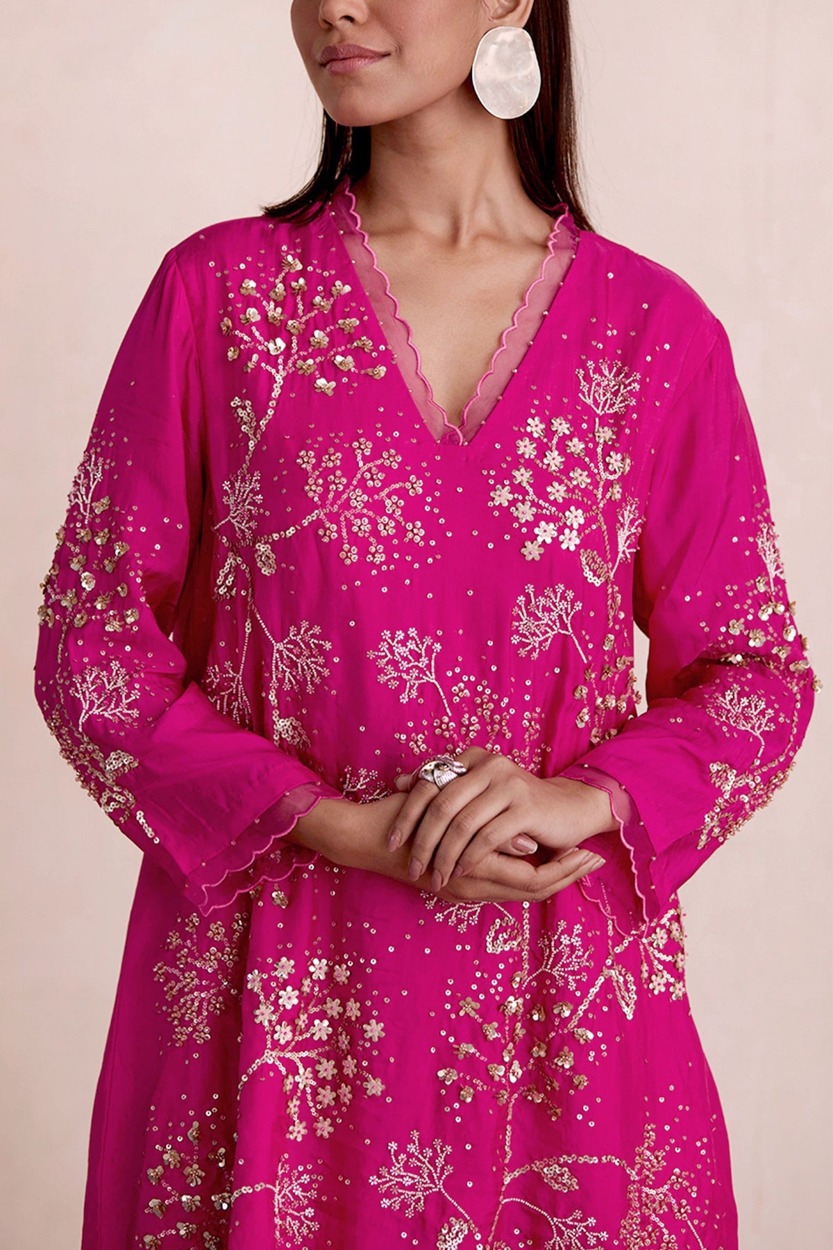 Magenta Sharara Set