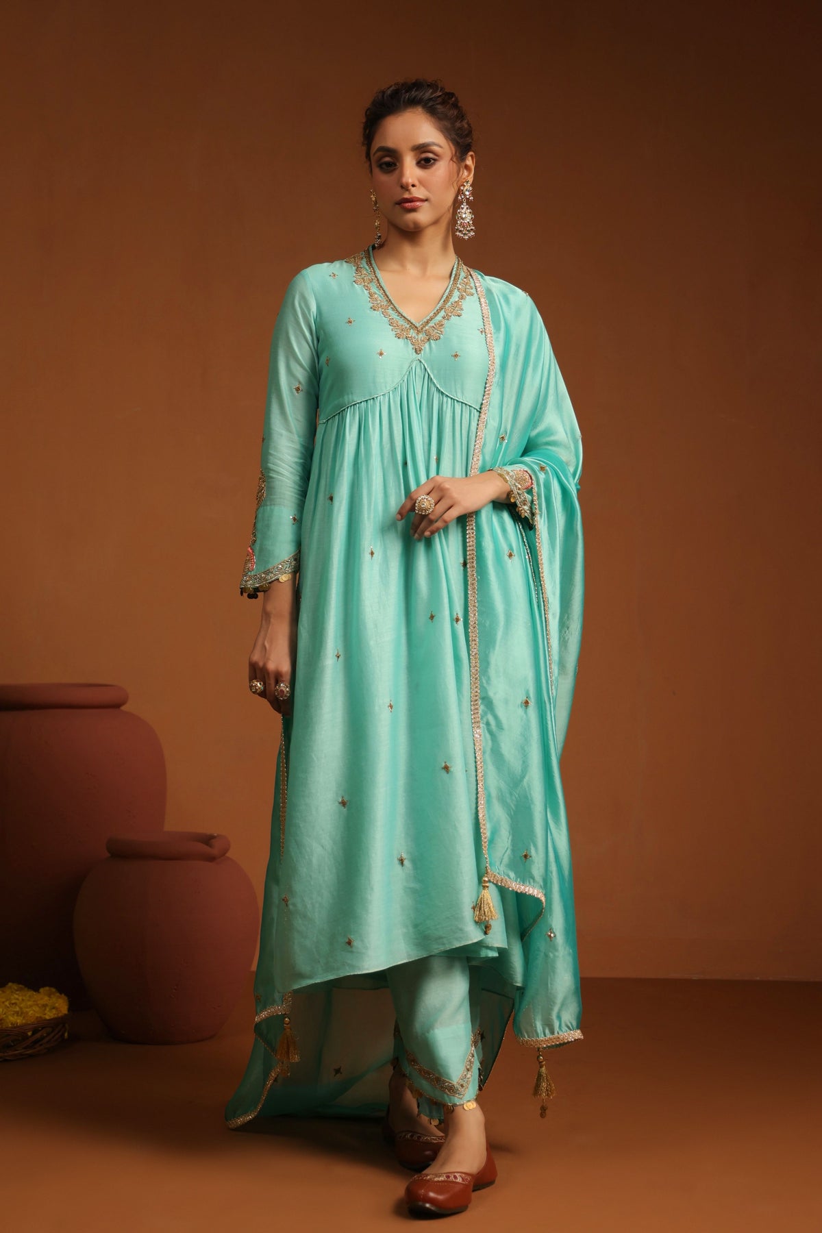 Neela Kurta Set