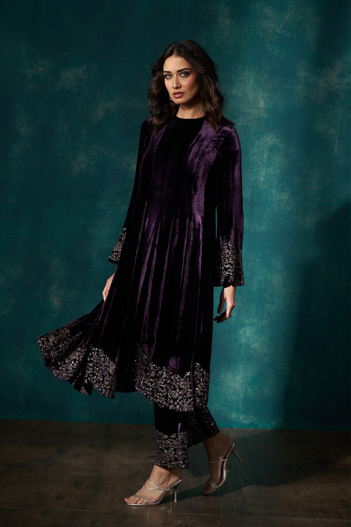 Velvet Anarkali Set