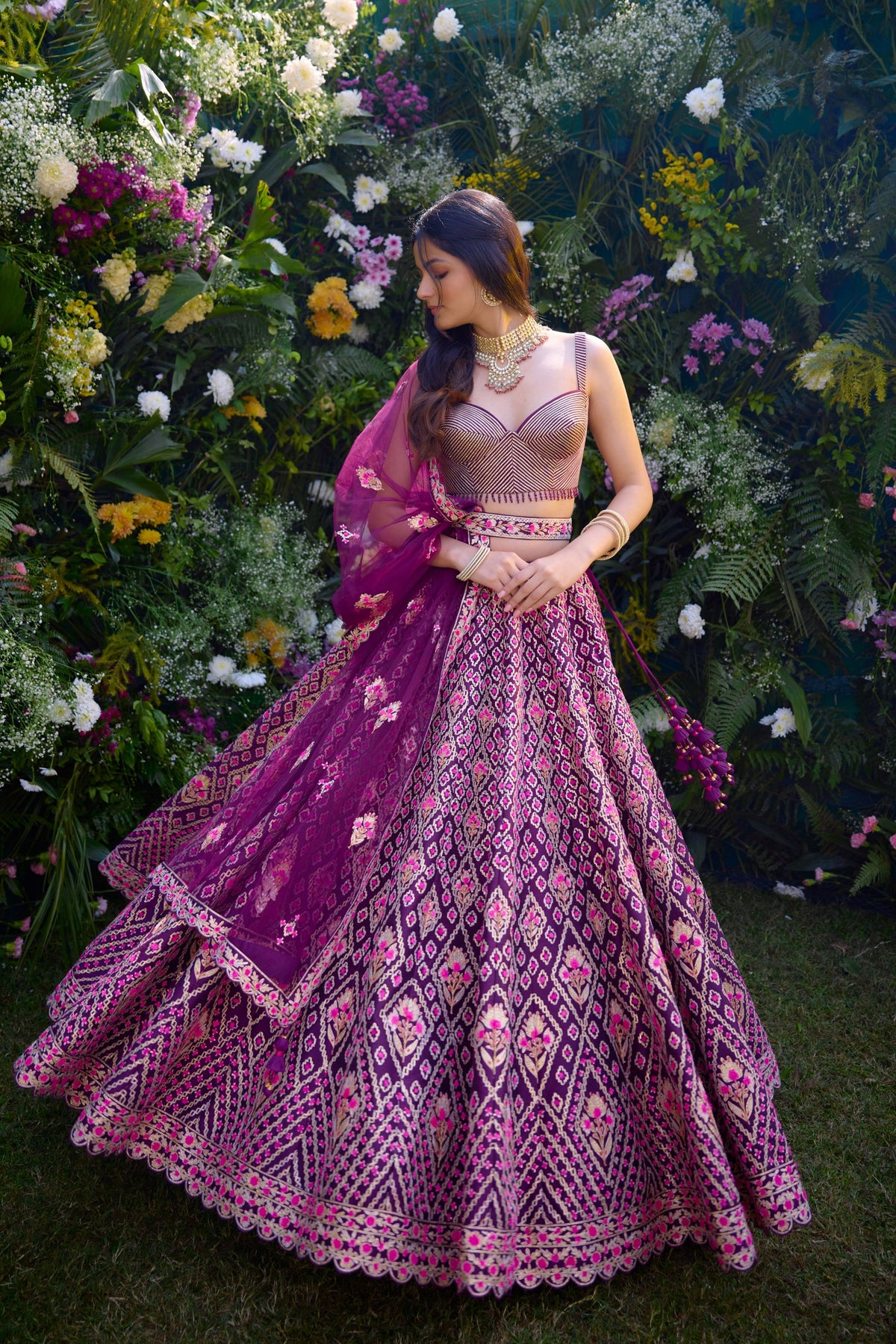 Raspberry Purple Lehenga Set