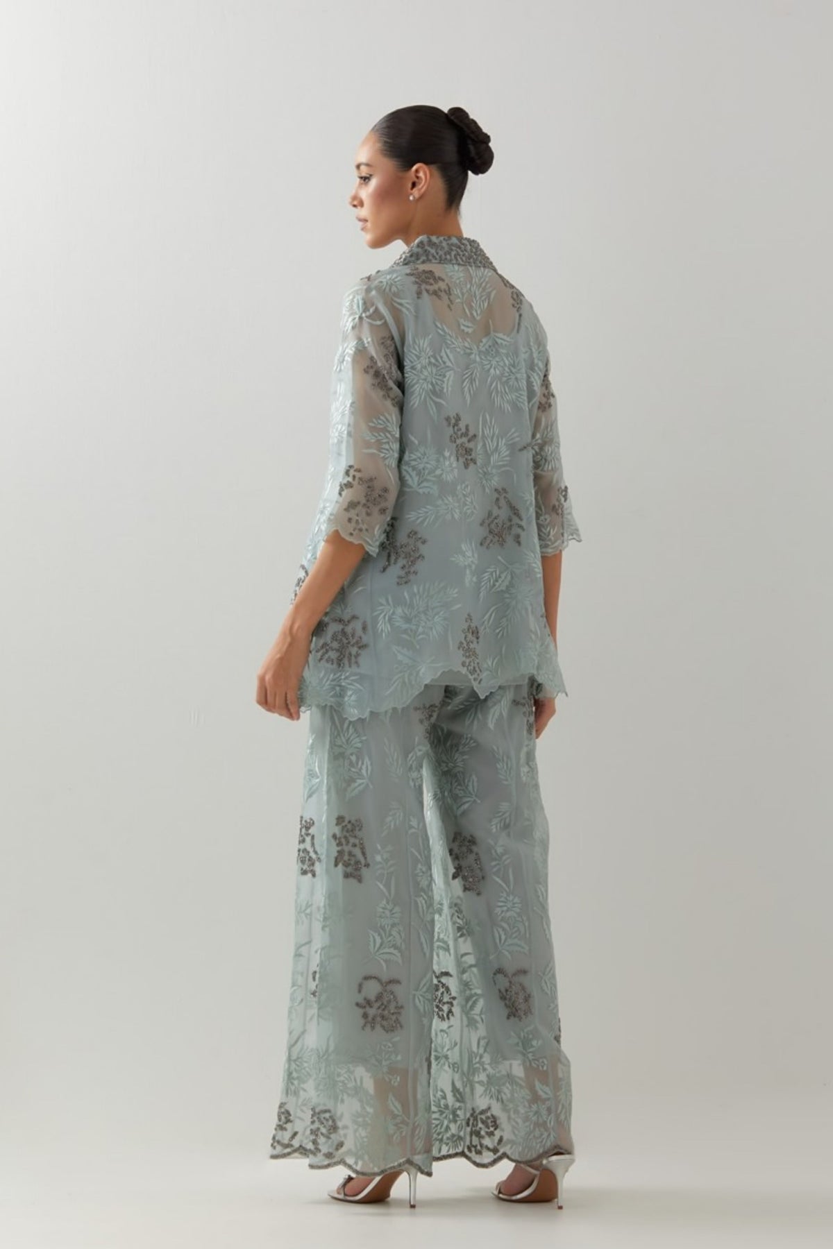 Celadon Organza Co-Ord Set