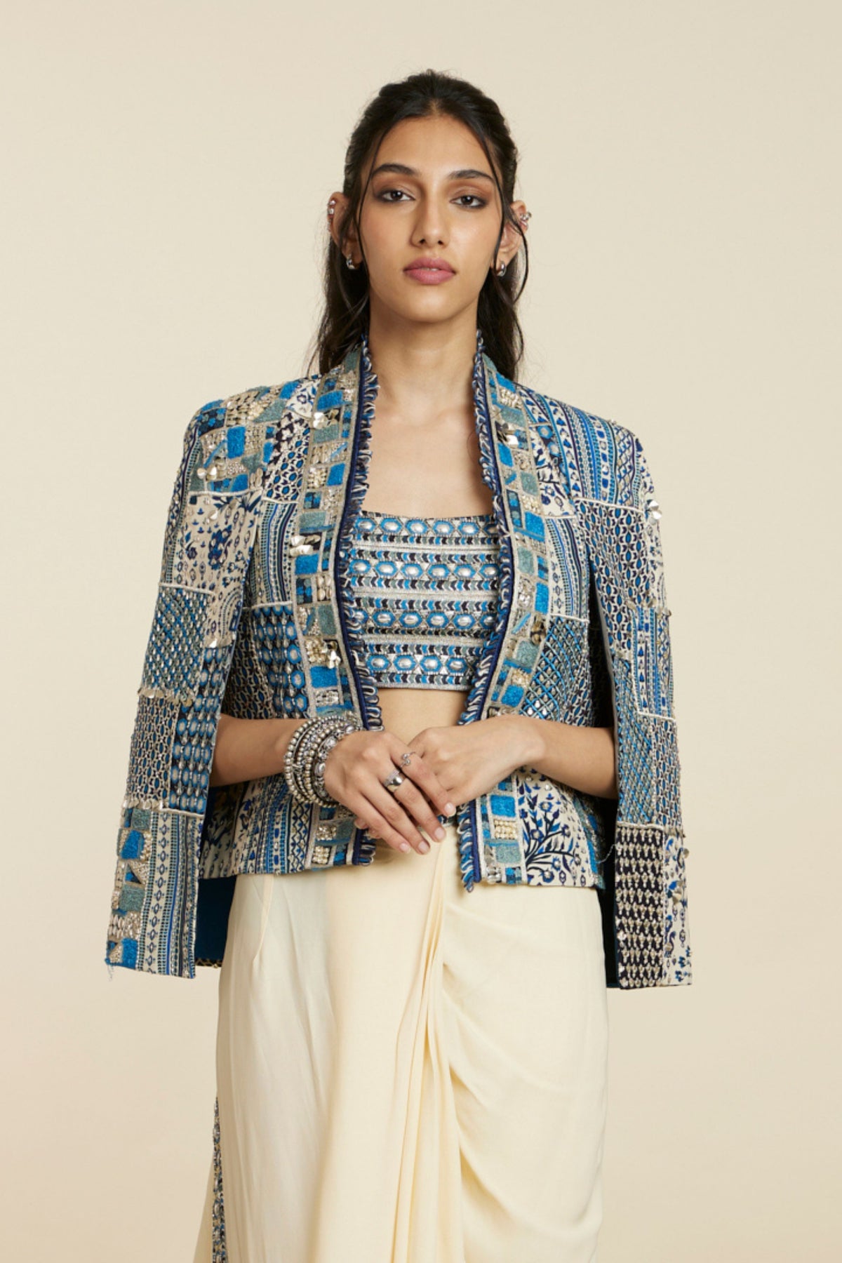 Blue Patchwork Noor Jacket