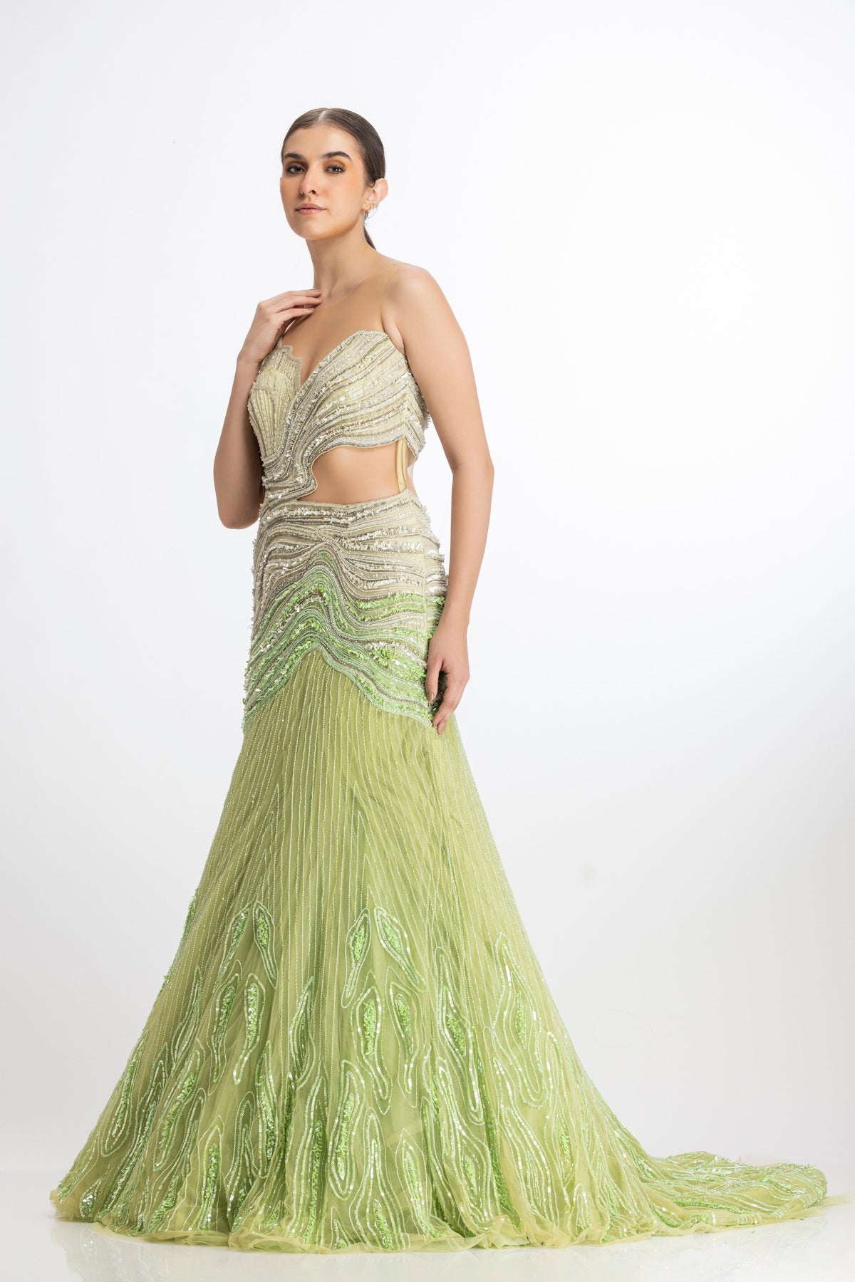 Green Ombre Mermaid Gown