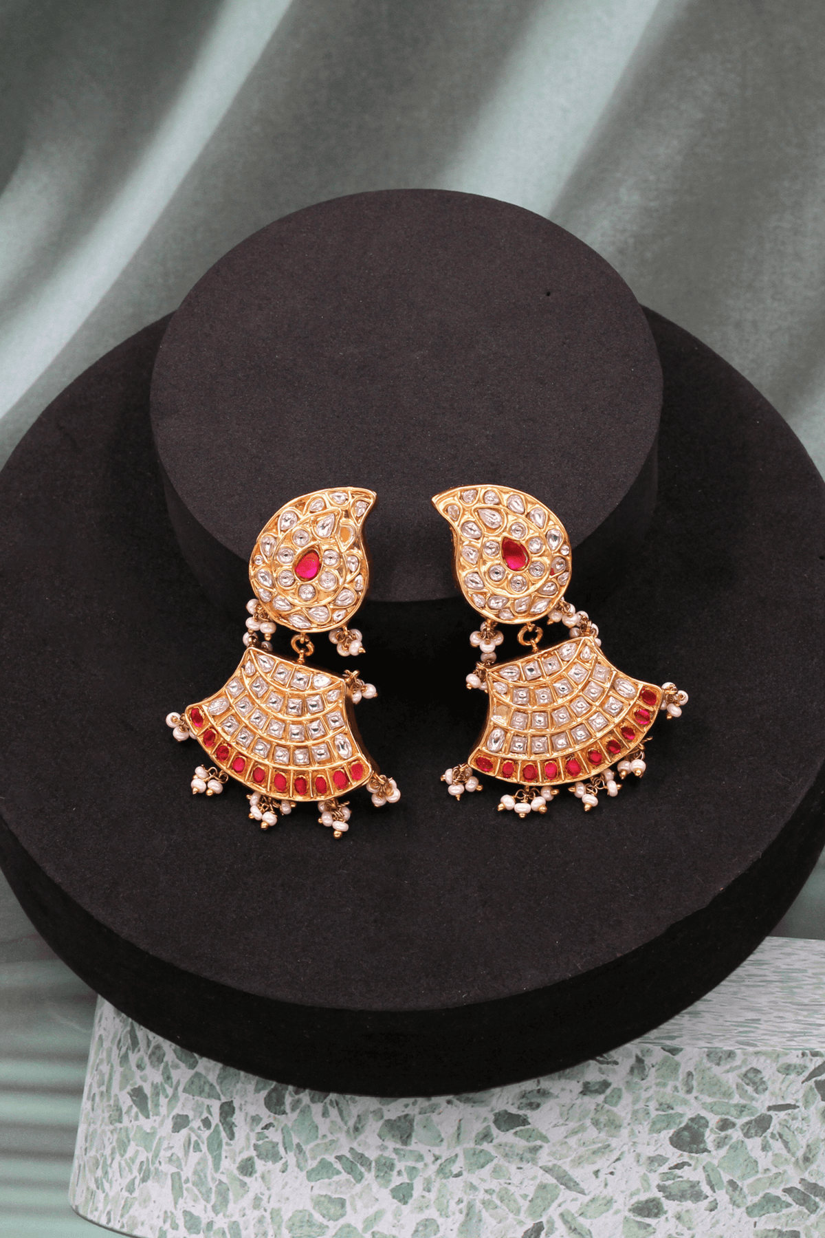 Gilded Grace Kundan Earrings.