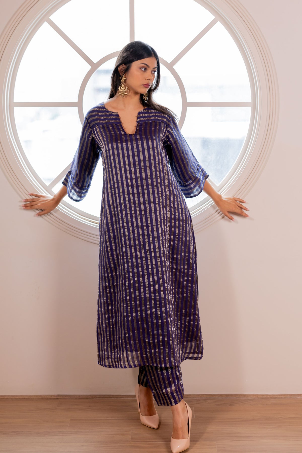 Reyna Striped Kurta Set