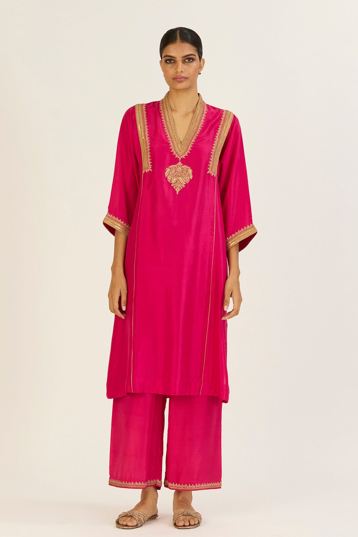 Rekha Fuschia Kurta &amp; Pants