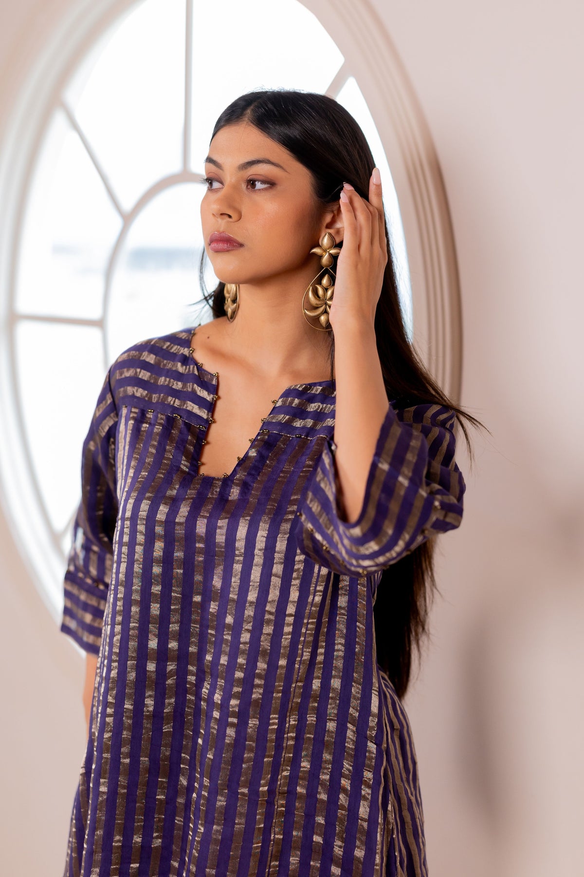 Reyna Striped Kurta Set