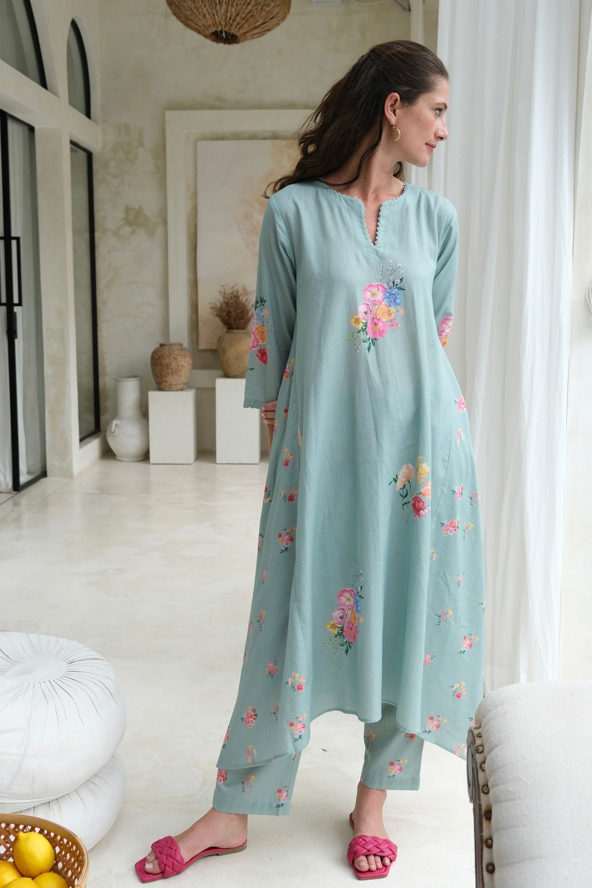 Rosita Aqua Blue Kurta Set