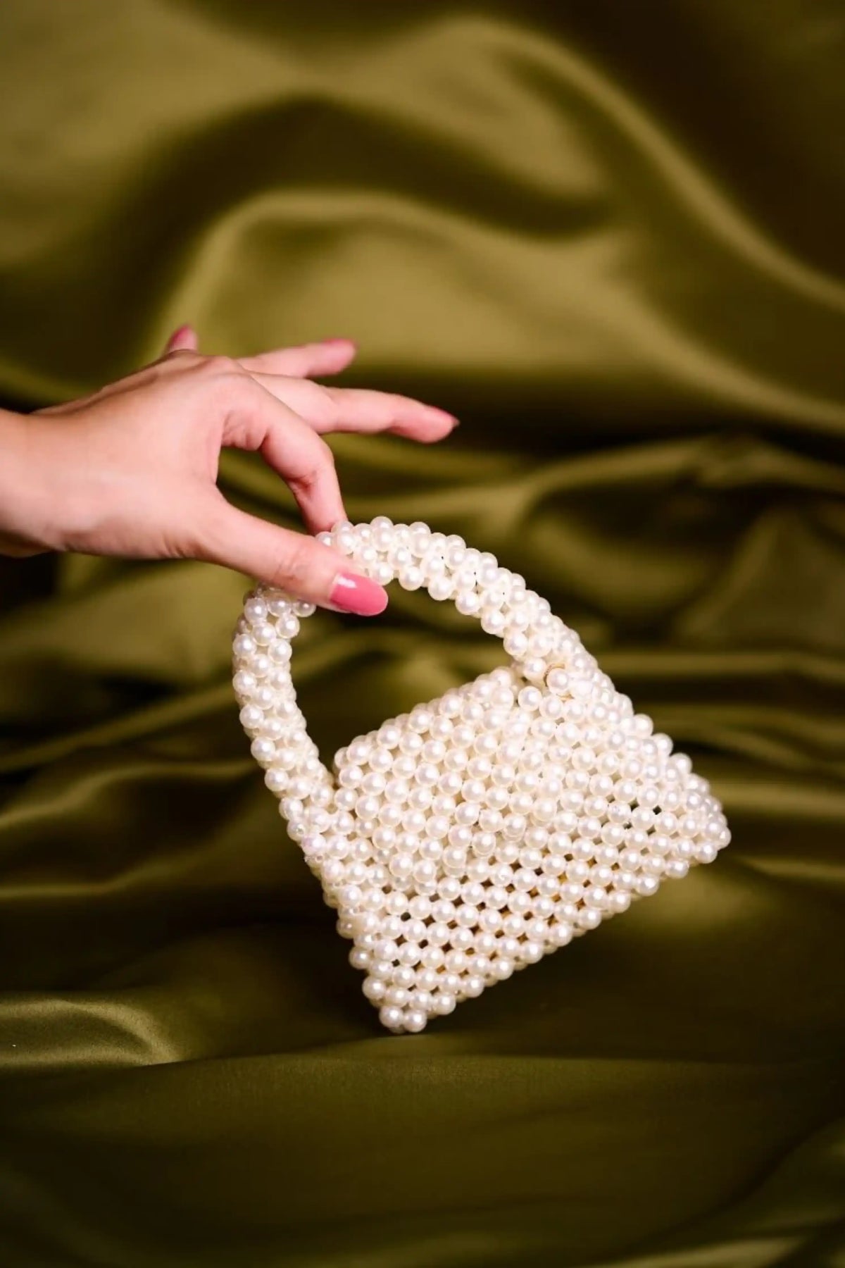 Selina White Handcrafted Mini Bag