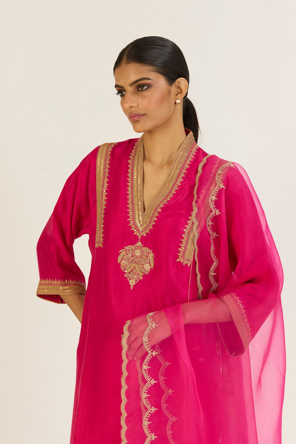 Rekha Fuschia Kurta &amp; Pants