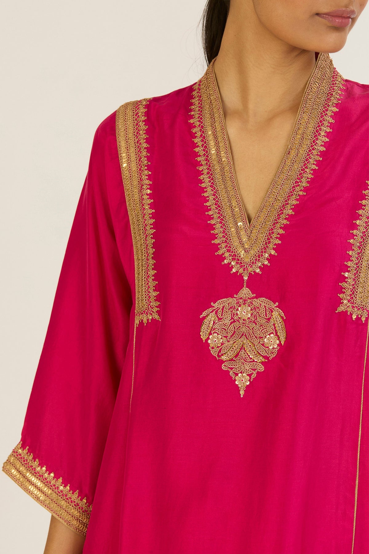 Rekha Fuschia Kurta &amp; Pants