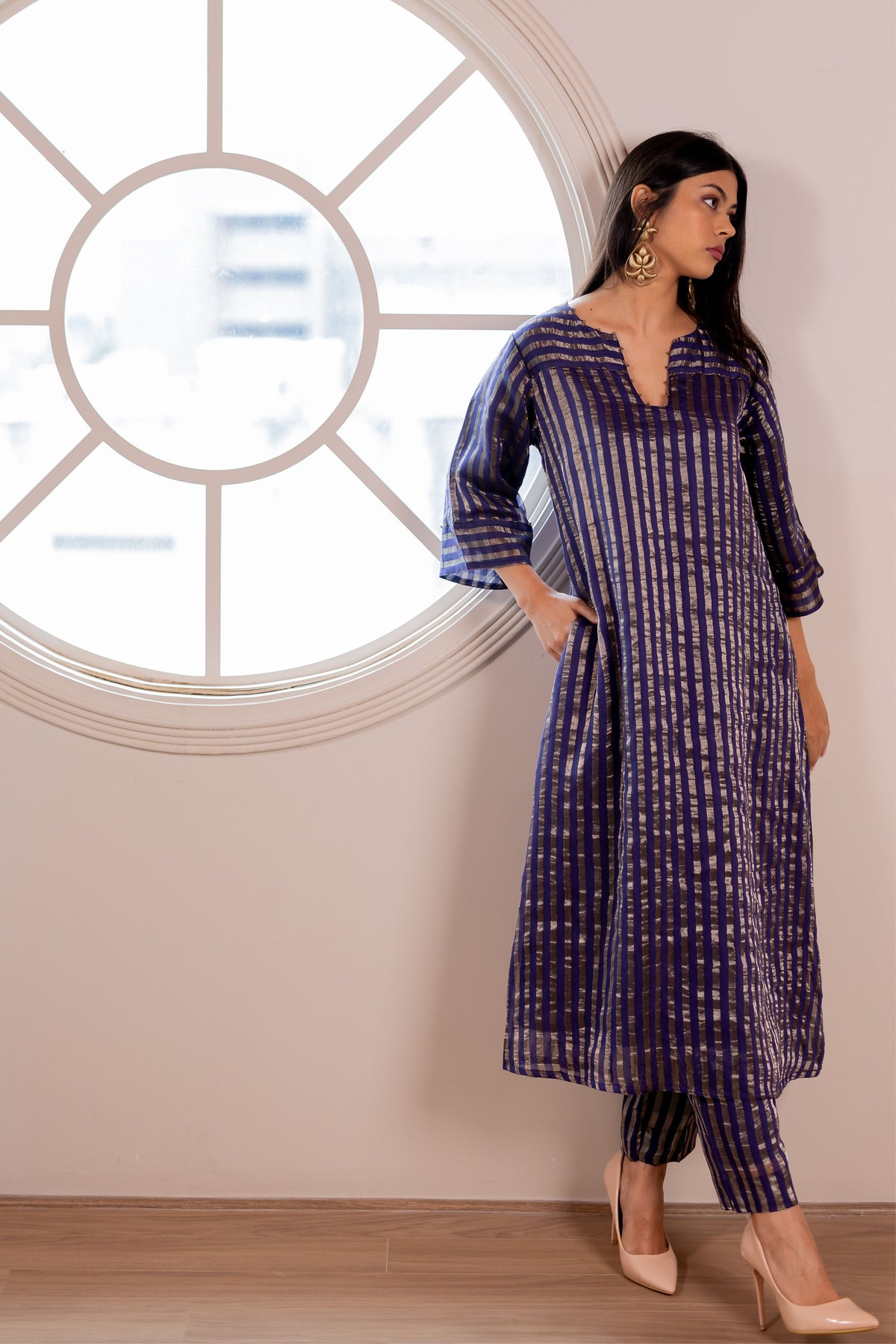 Reyna Striped Kurta Set