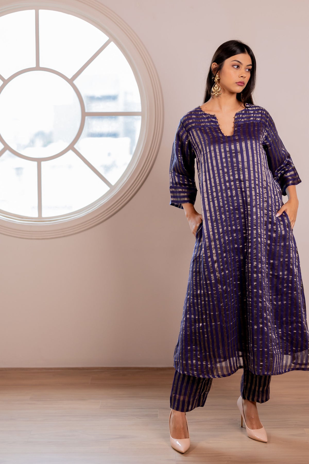 Reyna Striped Kurta Set