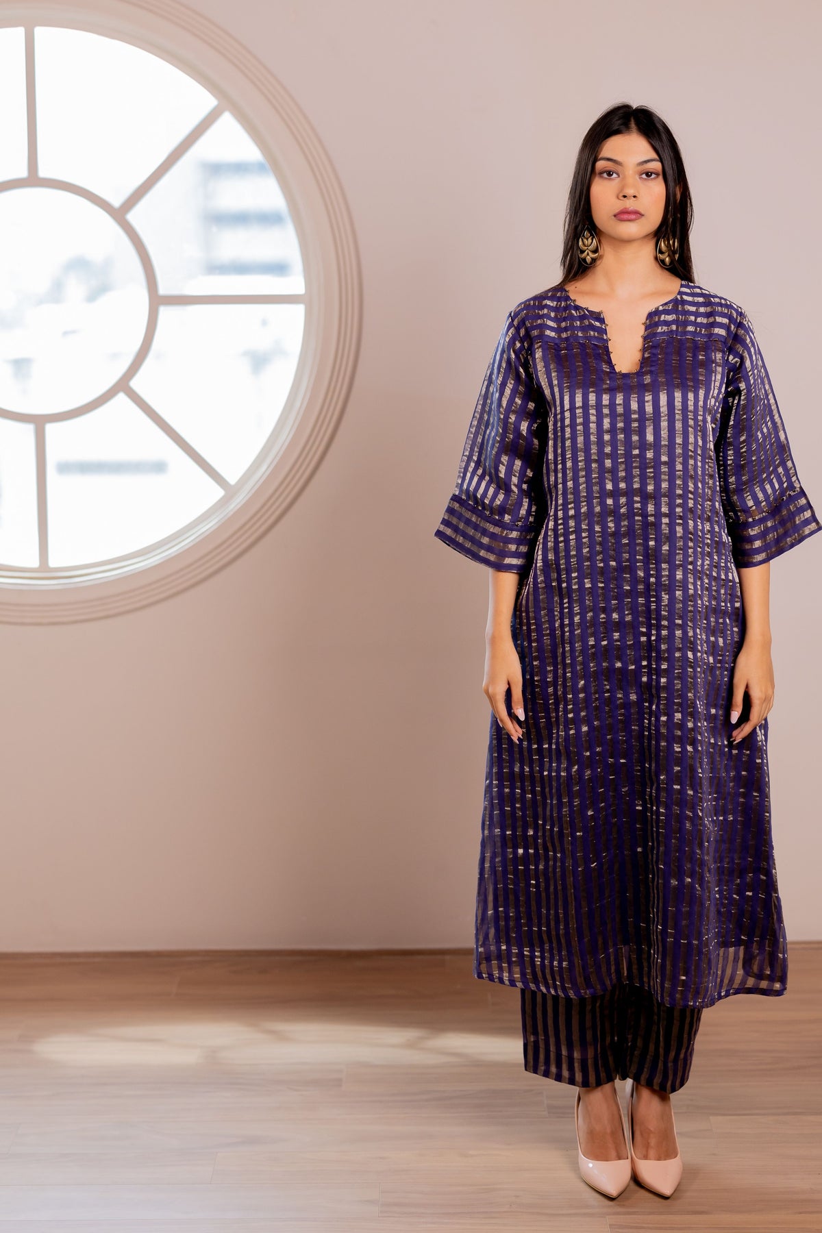 Reyna Striped Kurta Set