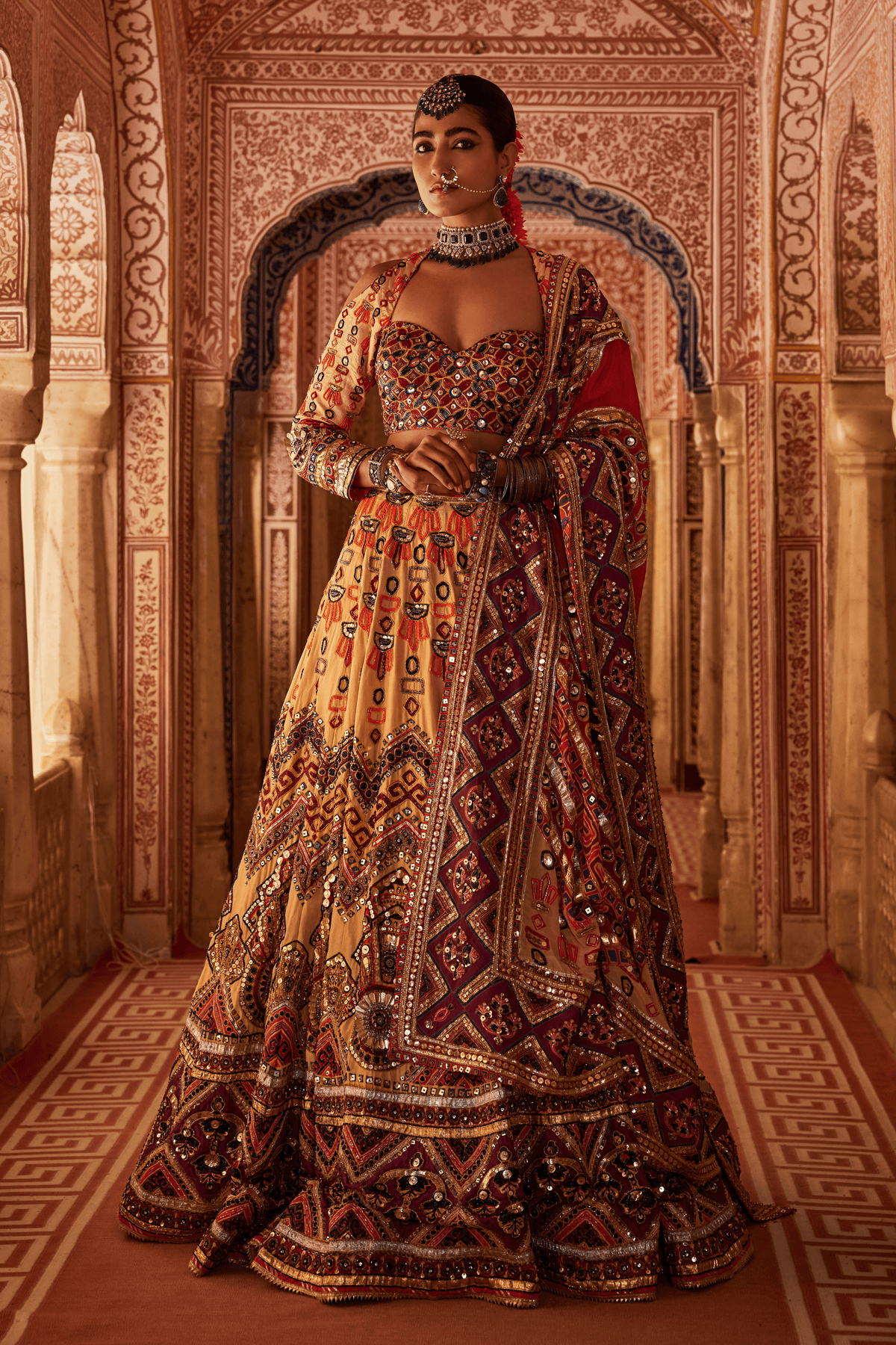 Opulence Multicolor Lehenga Set,